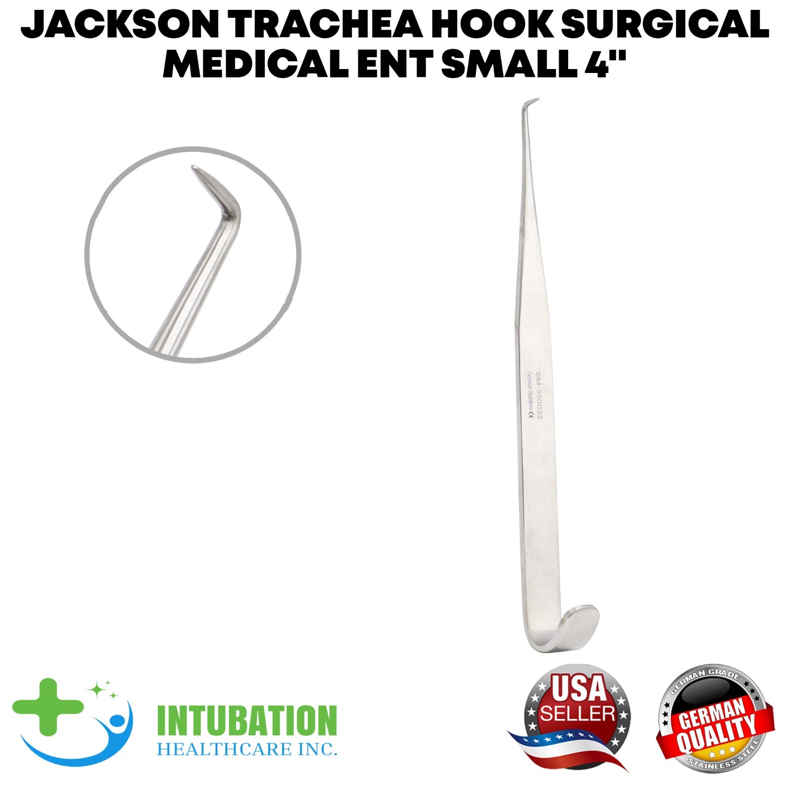 Jackson Trachea Hook 4″ Stainless Steel Surgical ENT Instruments German Grade