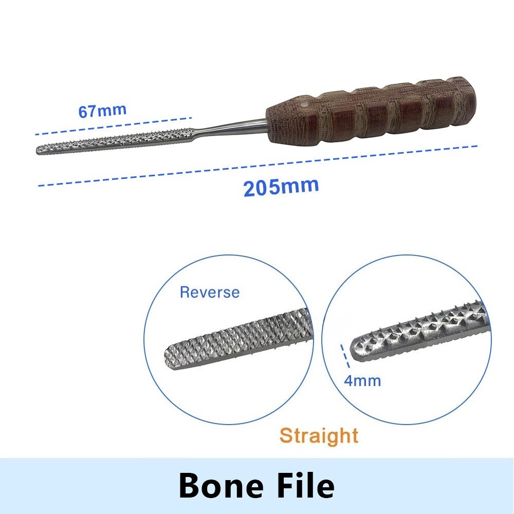 Bone File Bone Rasp Grinding Bone Orthopedic Surgery Instrument Straight Curved