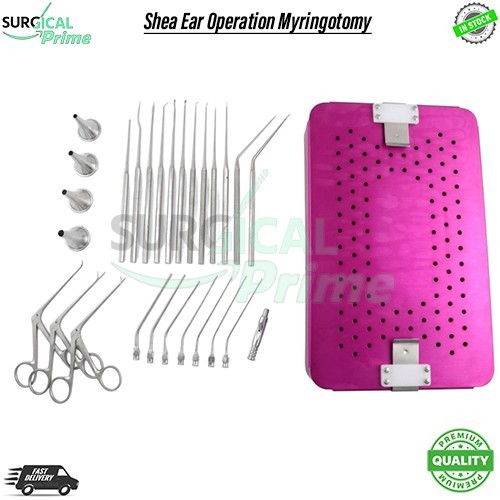 Shea Ear Operation Myringotomy Instruments Set 28 Myringoplasty Surgical ENT