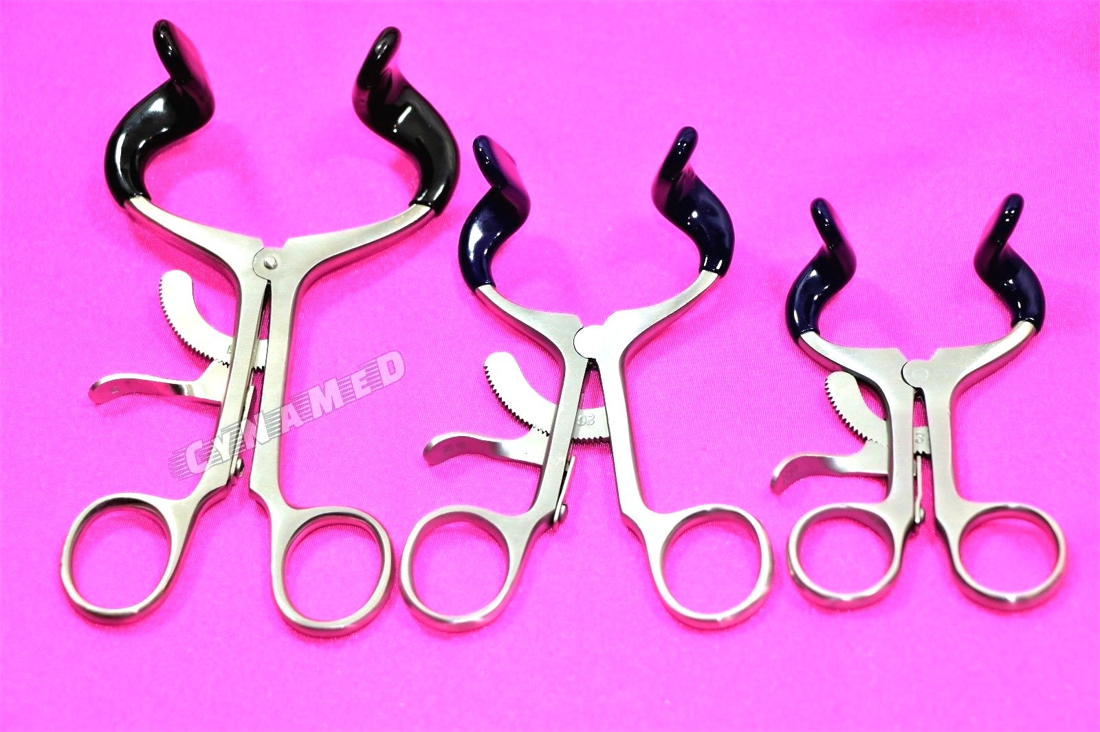 3 German Stainless Molt Mouth Gag Blue 5.5″+4.5″+3.5 Dental Surgical Instruments