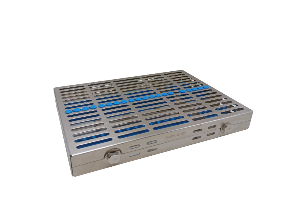 Dental Surgical 20 Instruments Sterilization Cassette Tray Rack Holder Case New