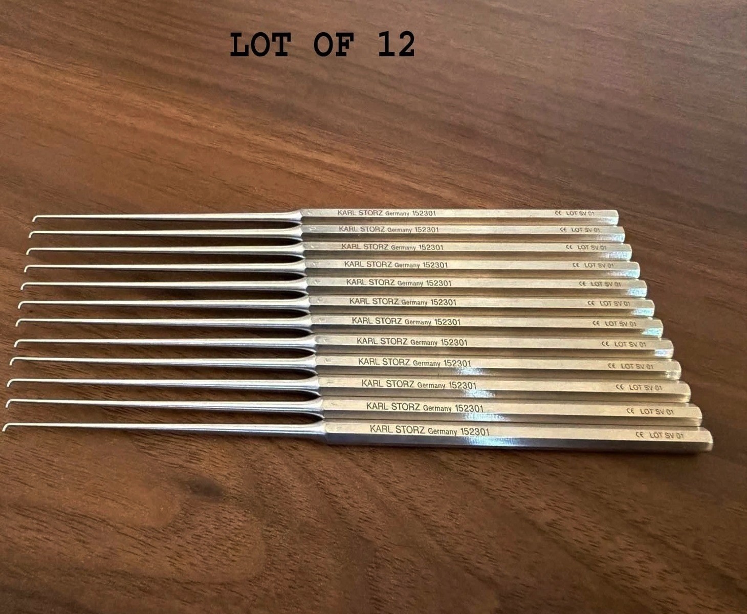 Karl Storz Germany 152301 Lot Of 12 Pcs ENT Micro Hook Instruments