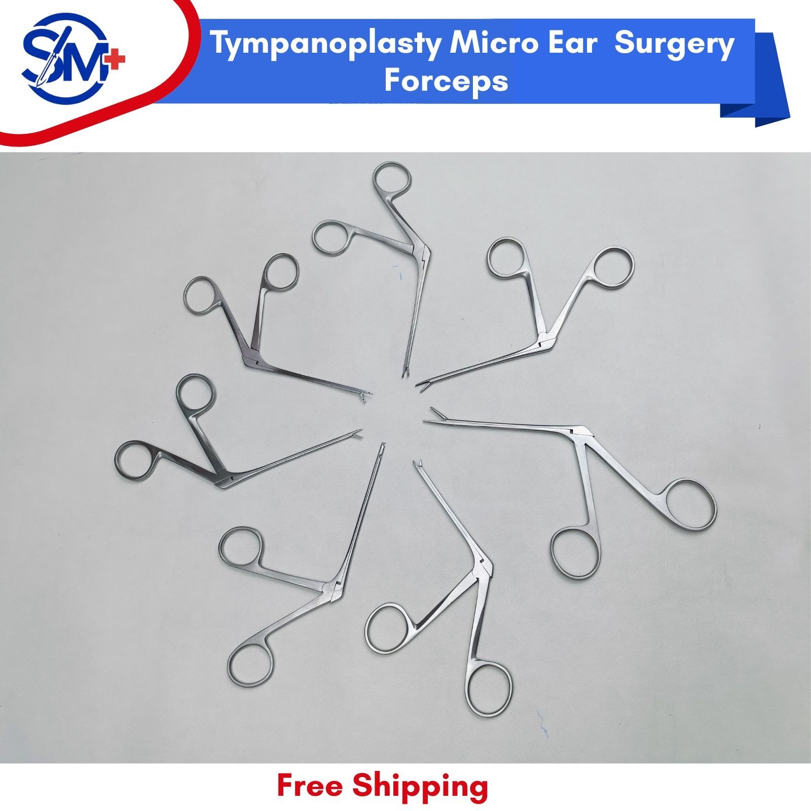 Tympanoplasty Instrument Set, Surgical Instruments Micro Ear Forceps Surgery Set
