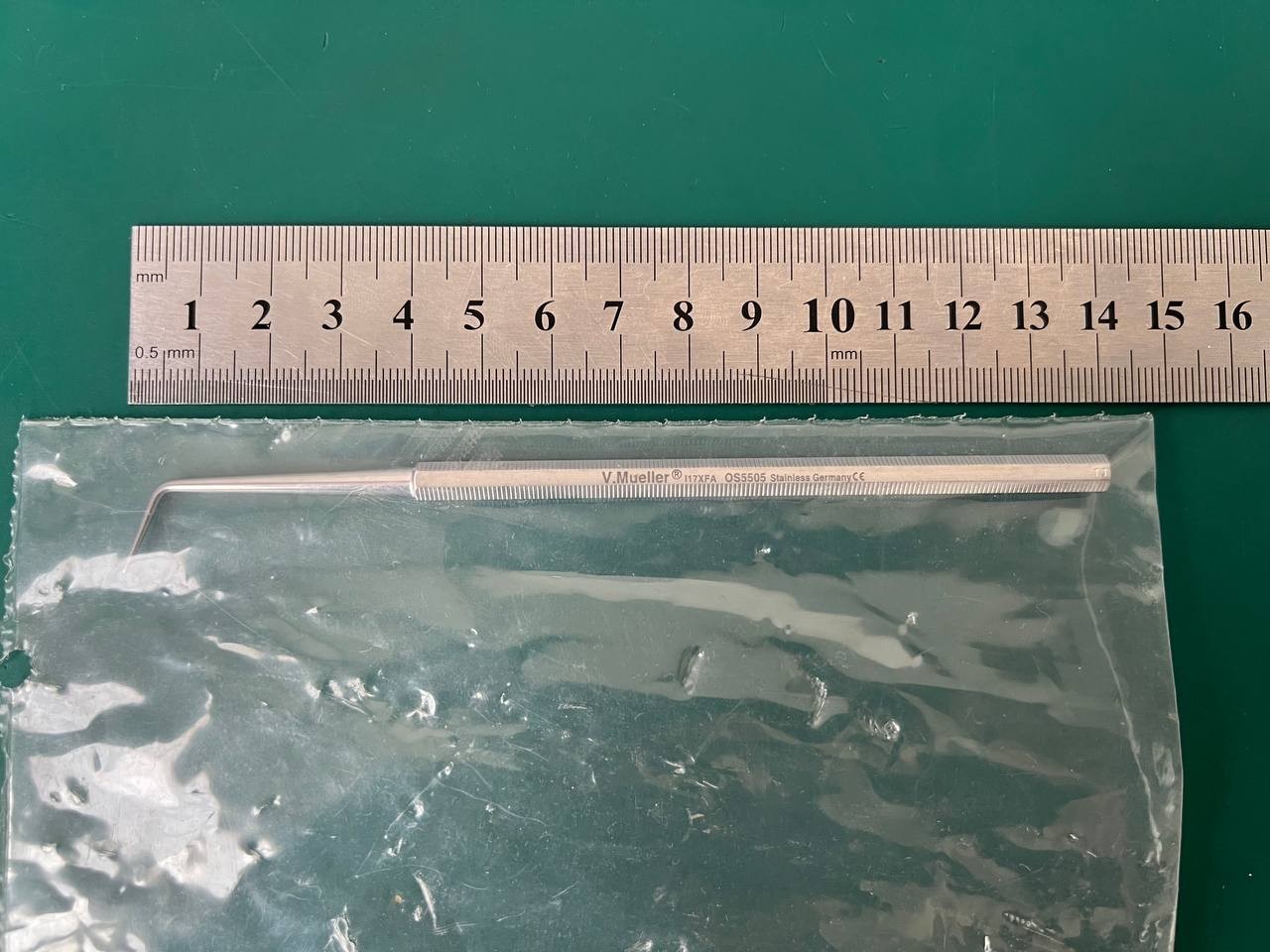 V.Mueller OS5505 Dissecting Probe Bunnell Angled Tip 5-1/2 Inch
