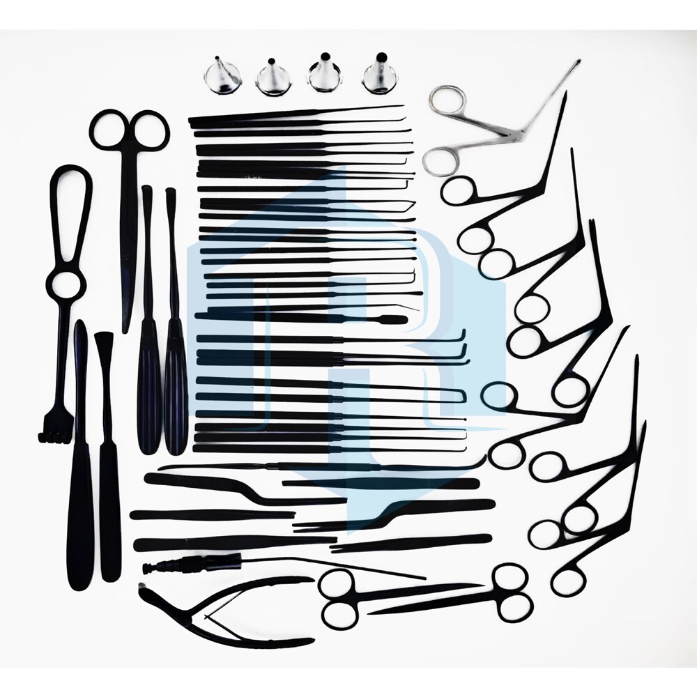 Tympanoplasty Instruments Black Color 29 Pcs Set Micro Ear Surgery ENT