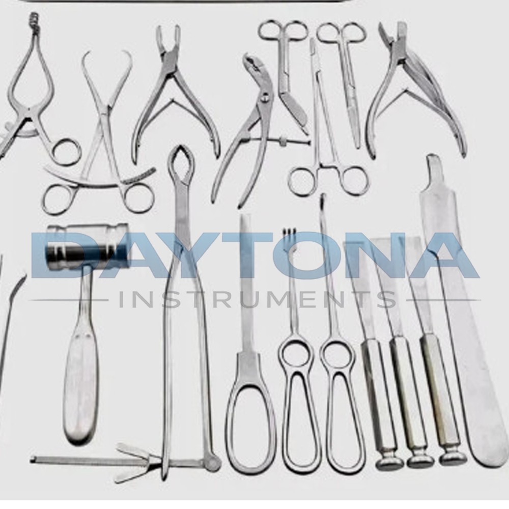 Basic Orthopedic Surgery Set of 25 Pcs Surgical Instruments With Box