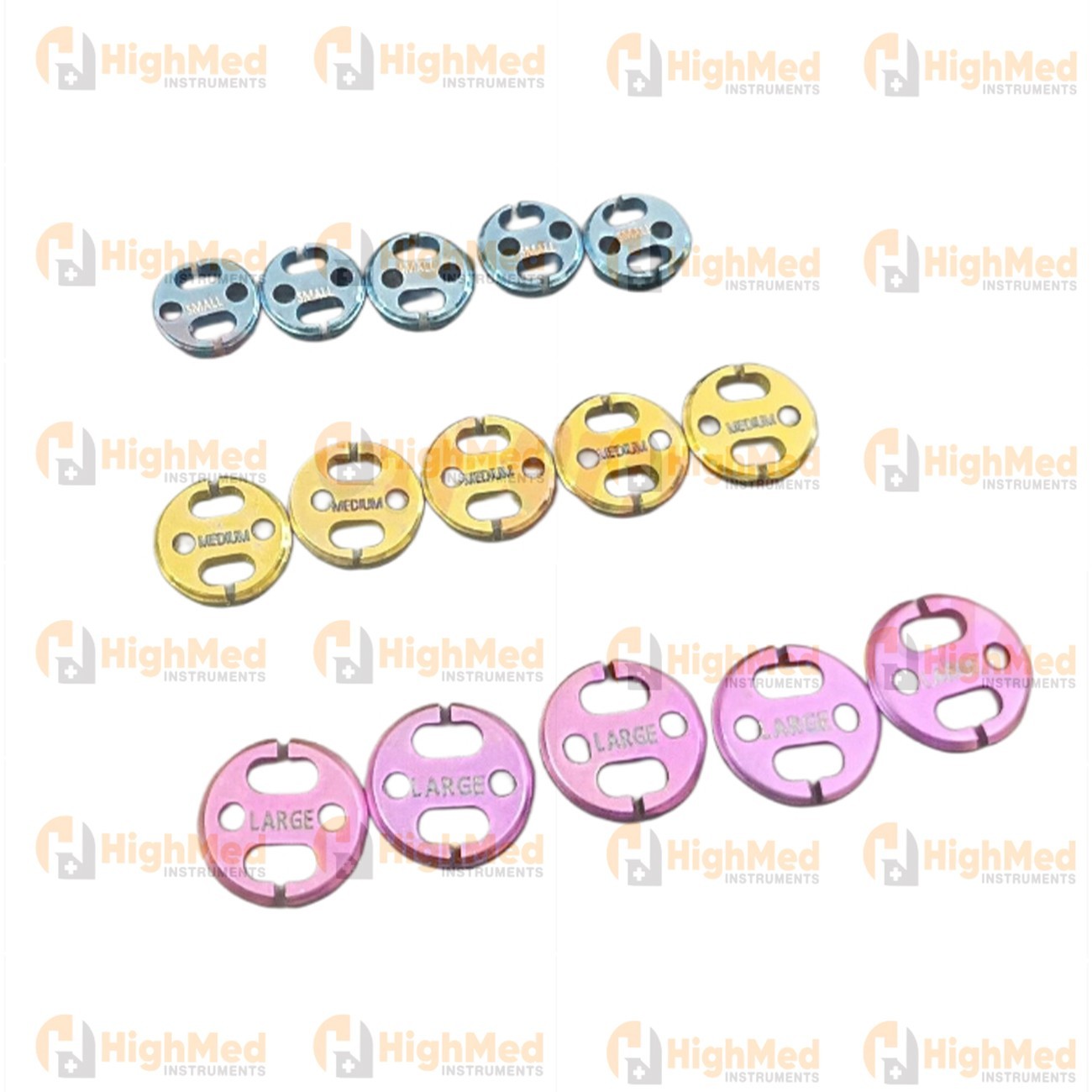 Titanium Endo Button (Lot of 15pcs) Veterinary Instrument