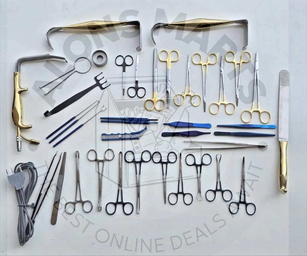 Tebbetts Breast Surgery Instruments Set of 38 PCs Breast Augmentation Set