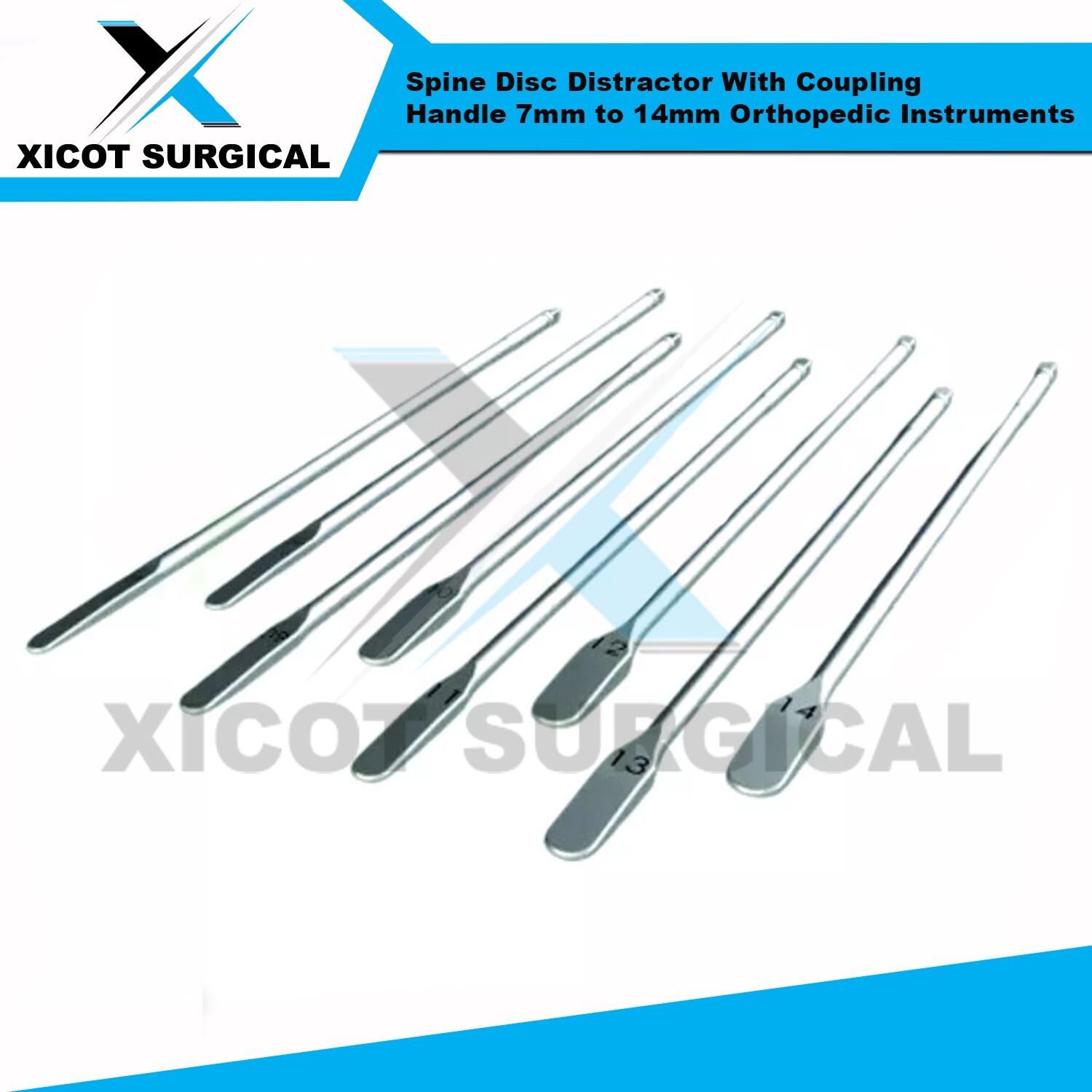 Spine Disc Distractor With Coupling Handle 7mm to 14mm Orthopedic Instruments