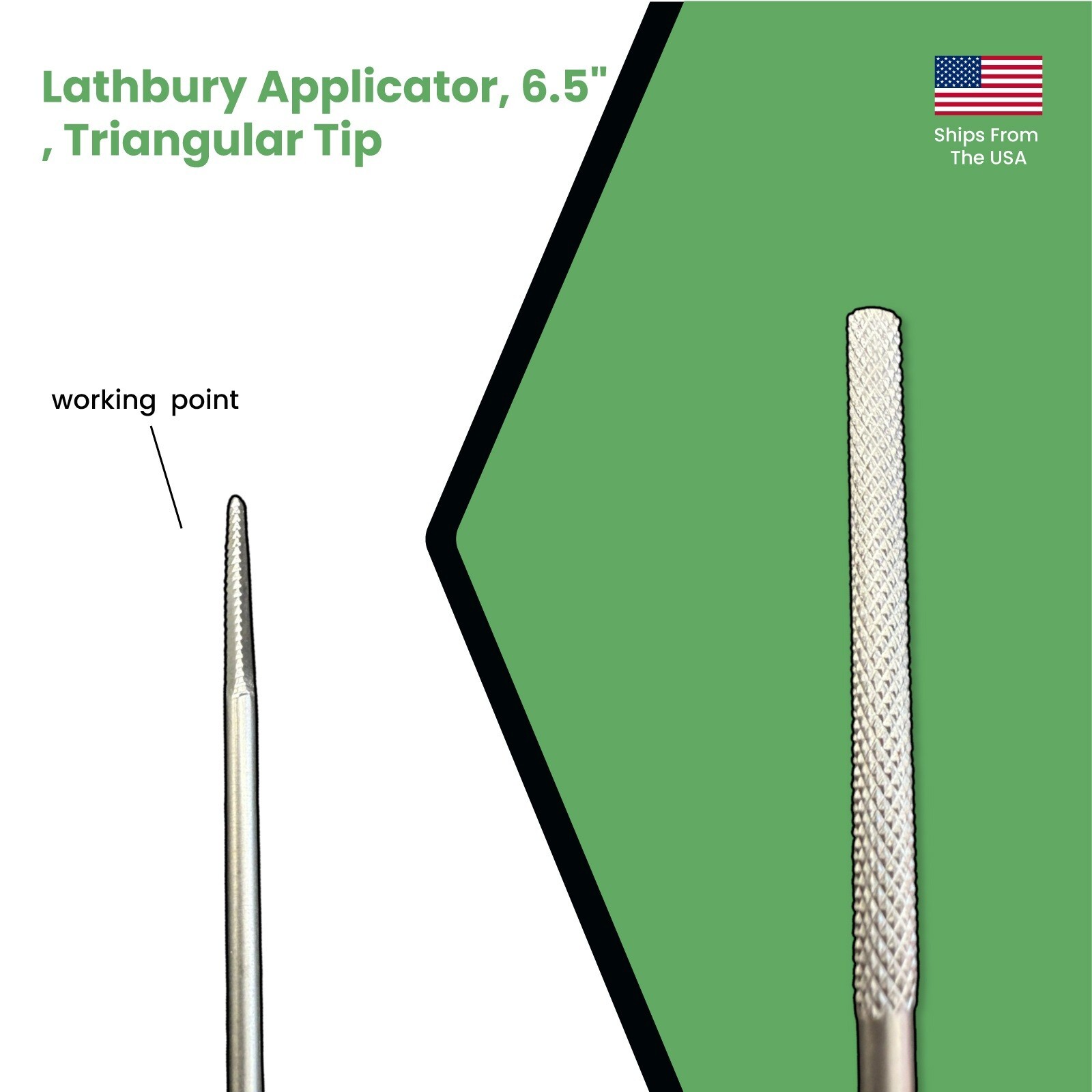 Set of 2 Lathbury Applicators, 6.5″, Triangular Tip