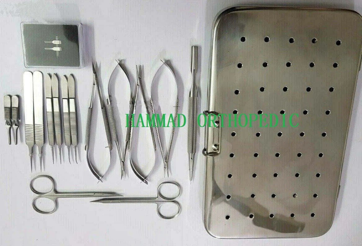 Hand Surgery Basic Micro Surgical Instrument Set Stainless Steel Microsurgery