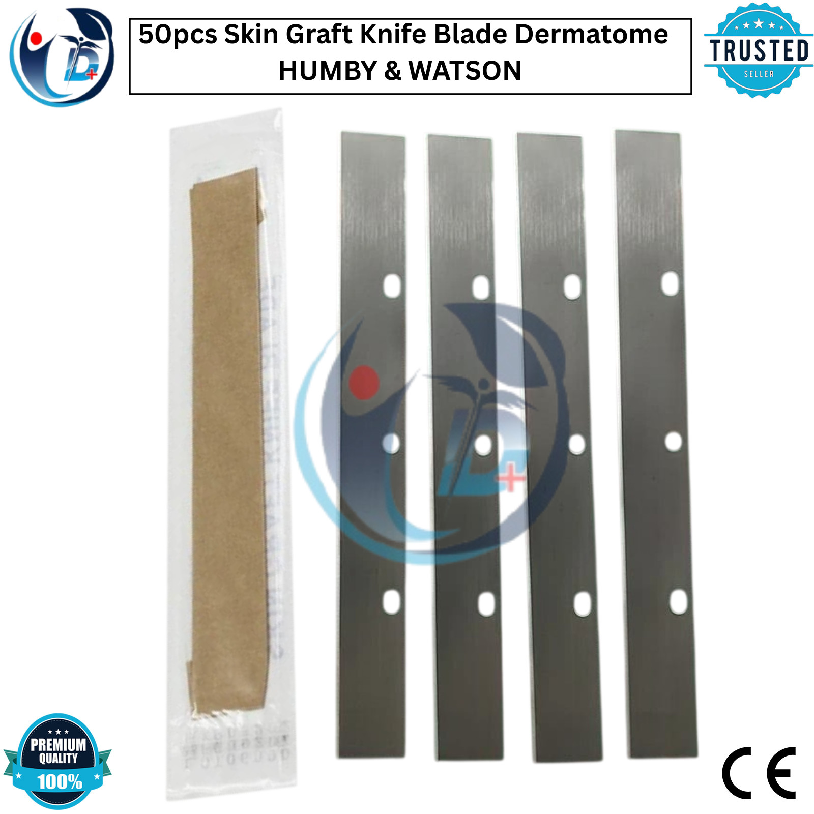 50pcs Skin Graft Knife Blade Dermatome HUMBY & WATSON Surgical Instruments