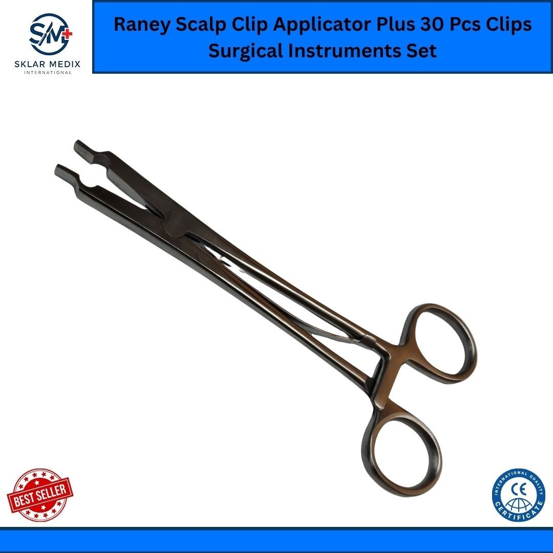 Raney Scalp Clip Applicator Plus Surgical Instruments Orthopedic 30 Pcs Clips