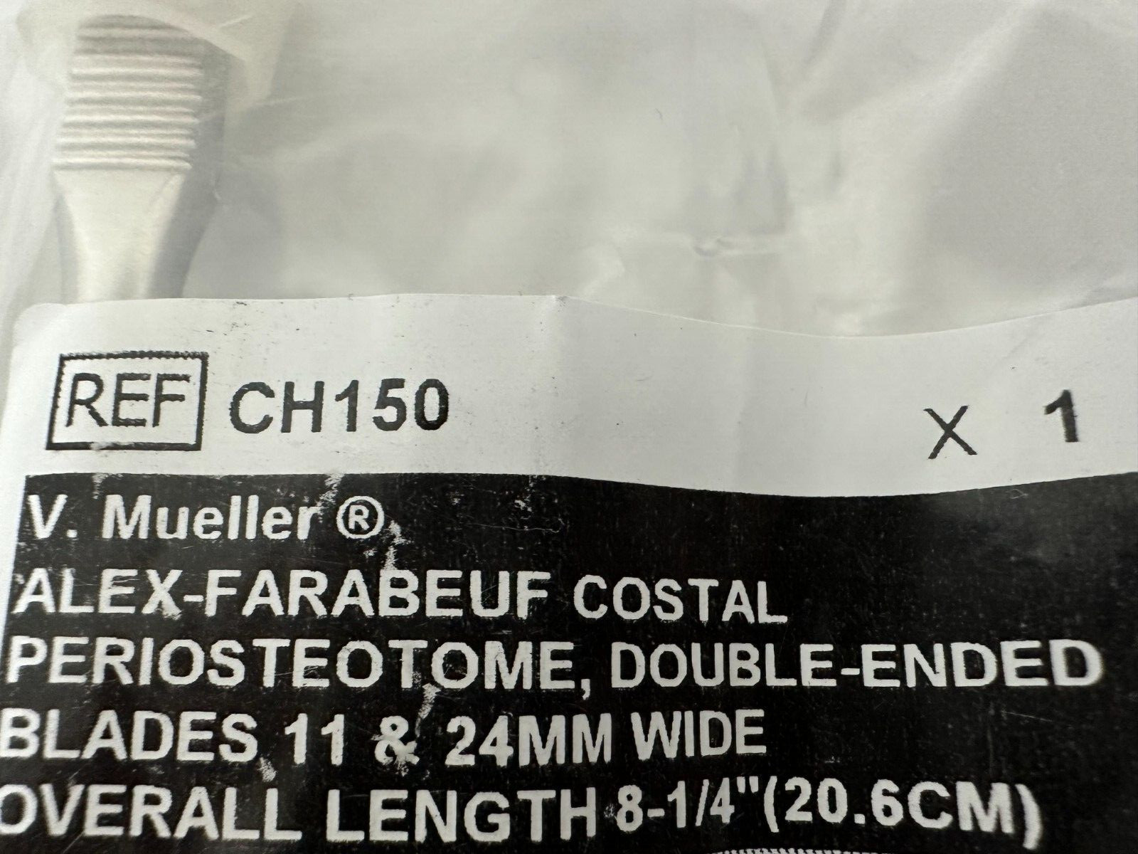 V. Mueller CH150 Alex-Farabeuf Costal Periosteotome 8-1/4″