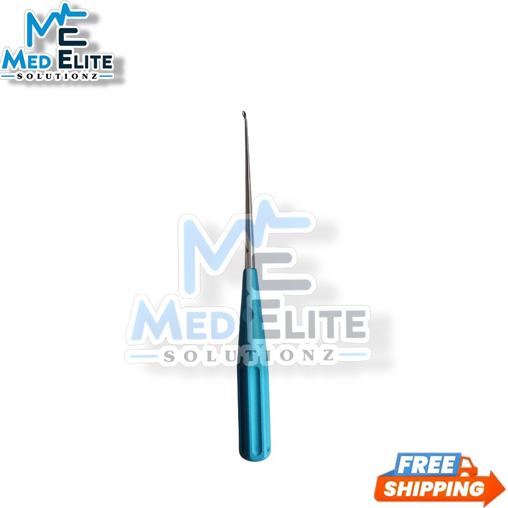 V.Mueller U-0165 Orthopedic Neuro Spine Curette Oval Cup 10 Size 000 Up Angled,