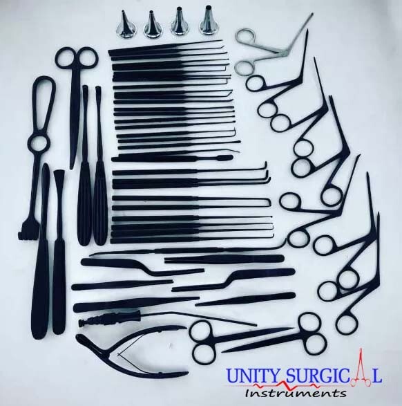 Tympanoplasty Instruments Black Color 29 Pcs Set Micro Ear Surgery ENT