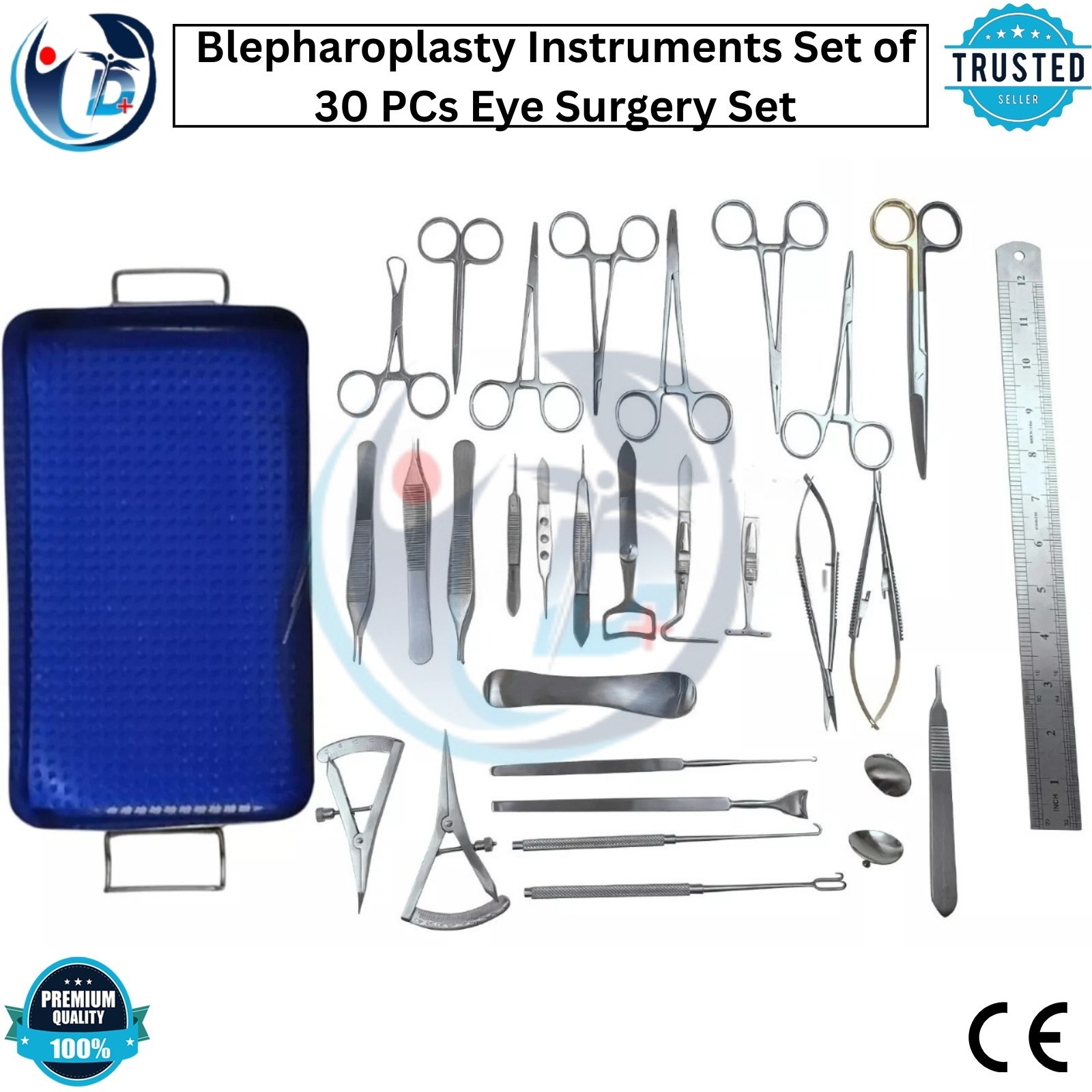 Blepharoplasty Instruments Set of 30 PCs Eye Surgery Set Plastic Surgery Premium