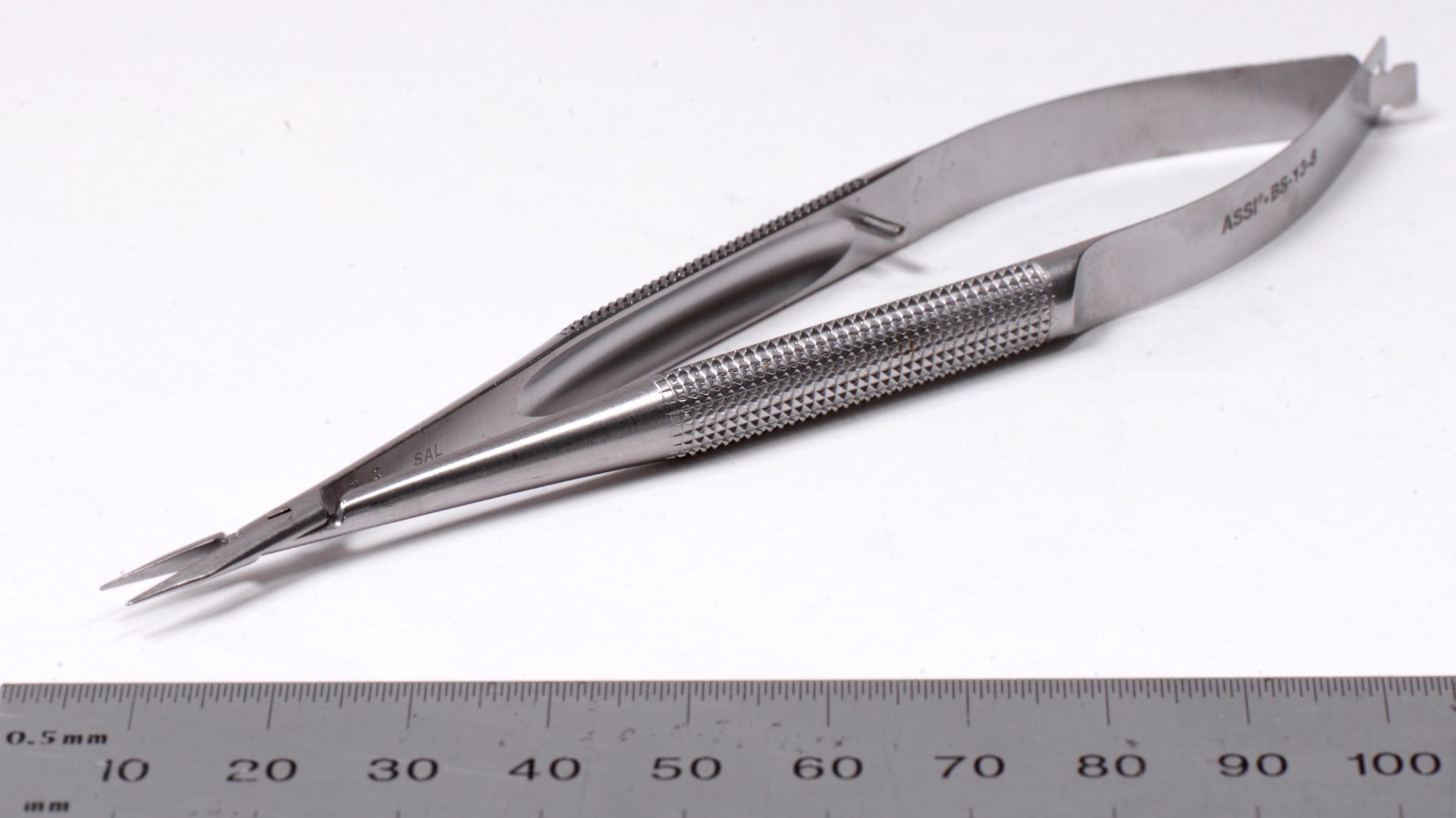 ASSI.BS138 Needle Holder 5⅛” Straight 0.4mm Tip Surgical Germany Stainless