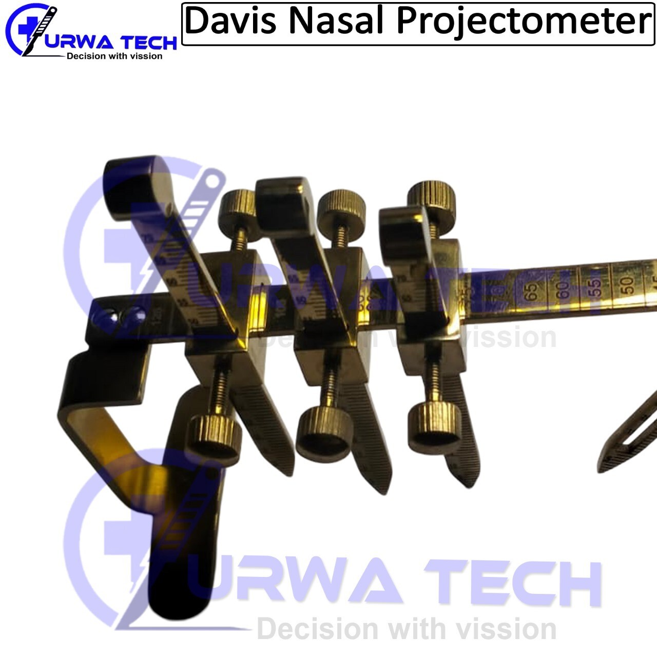 Davis Nasal Projectometer Rhinoplasty Measuring Gold Plastic Surgery Instrument