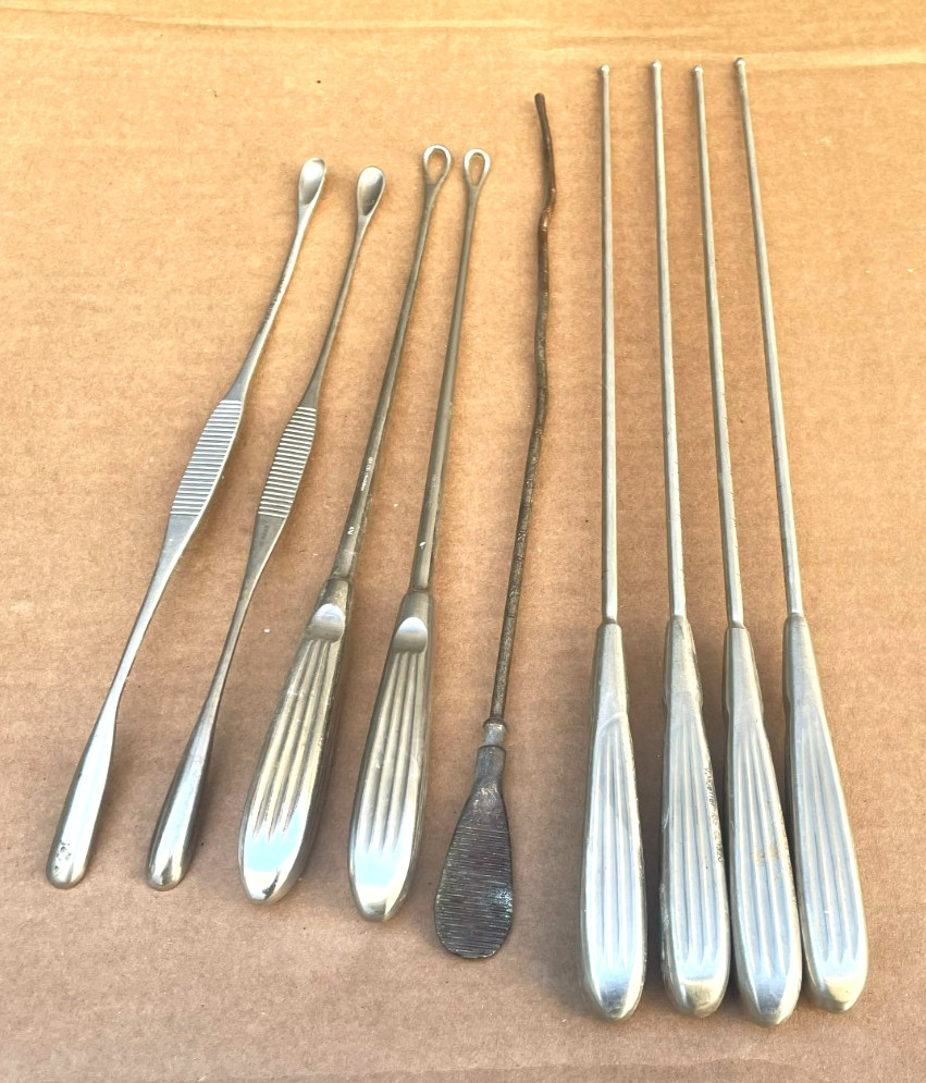 Assorted V-Mueller Curetts Instruments (Lot of 9)