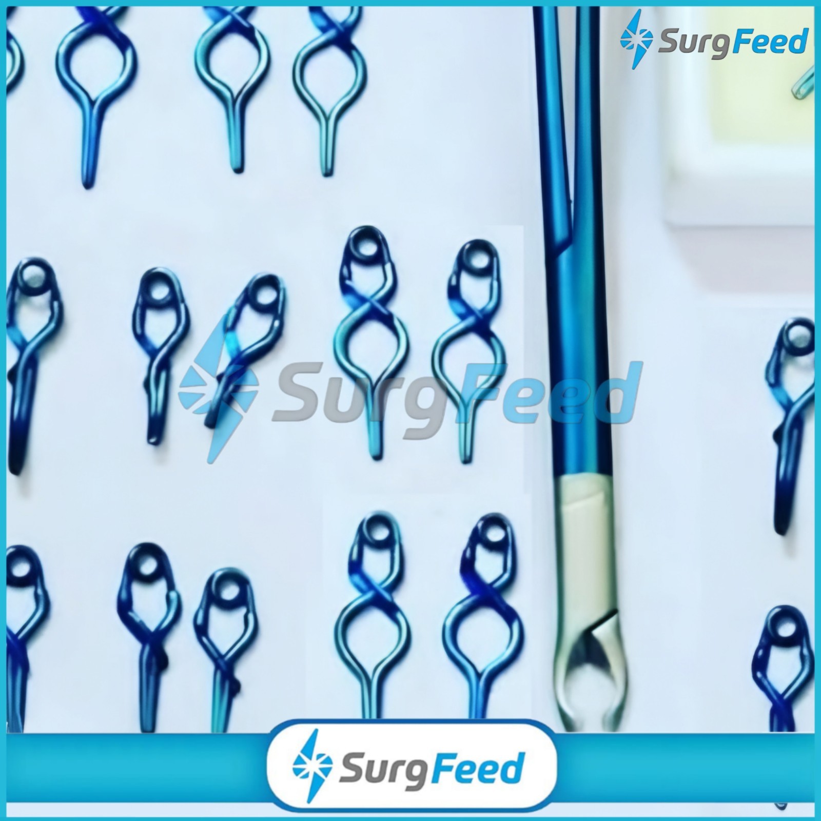 YASARGIL Aneurysm Clips with Applicator Neurosurgery 25 PCs Titanium Clips