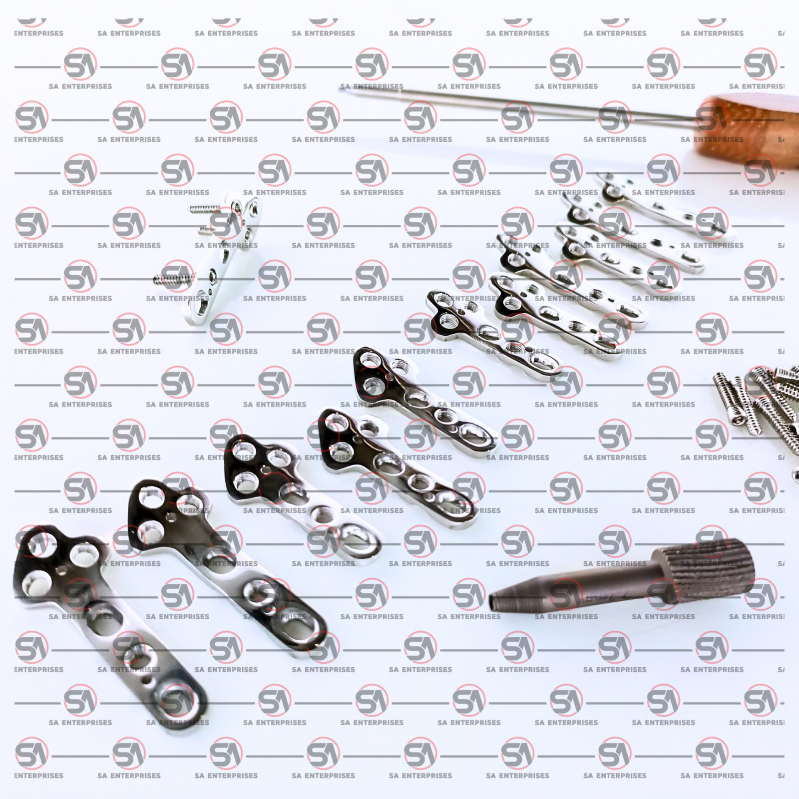 Veterinary TPLO 2.7mm Locking Plates Medium Large L/R & LCP Screws 64 Pcs Set