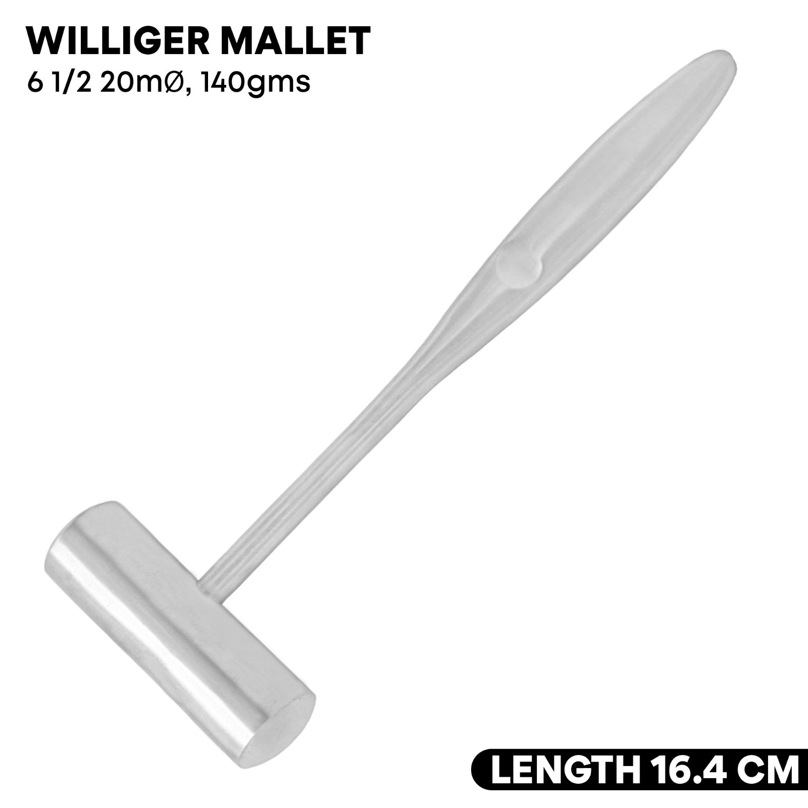 Williger Mallet 20mØ 140gms Surgical Mallet Orthopedic Instruments German Grade