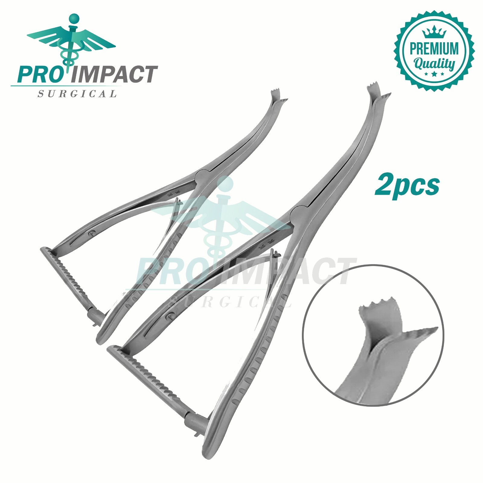 2 Inge Lamina Spreader with Teeth 6″ and 8″ Curved Jaws Surgical Instruments