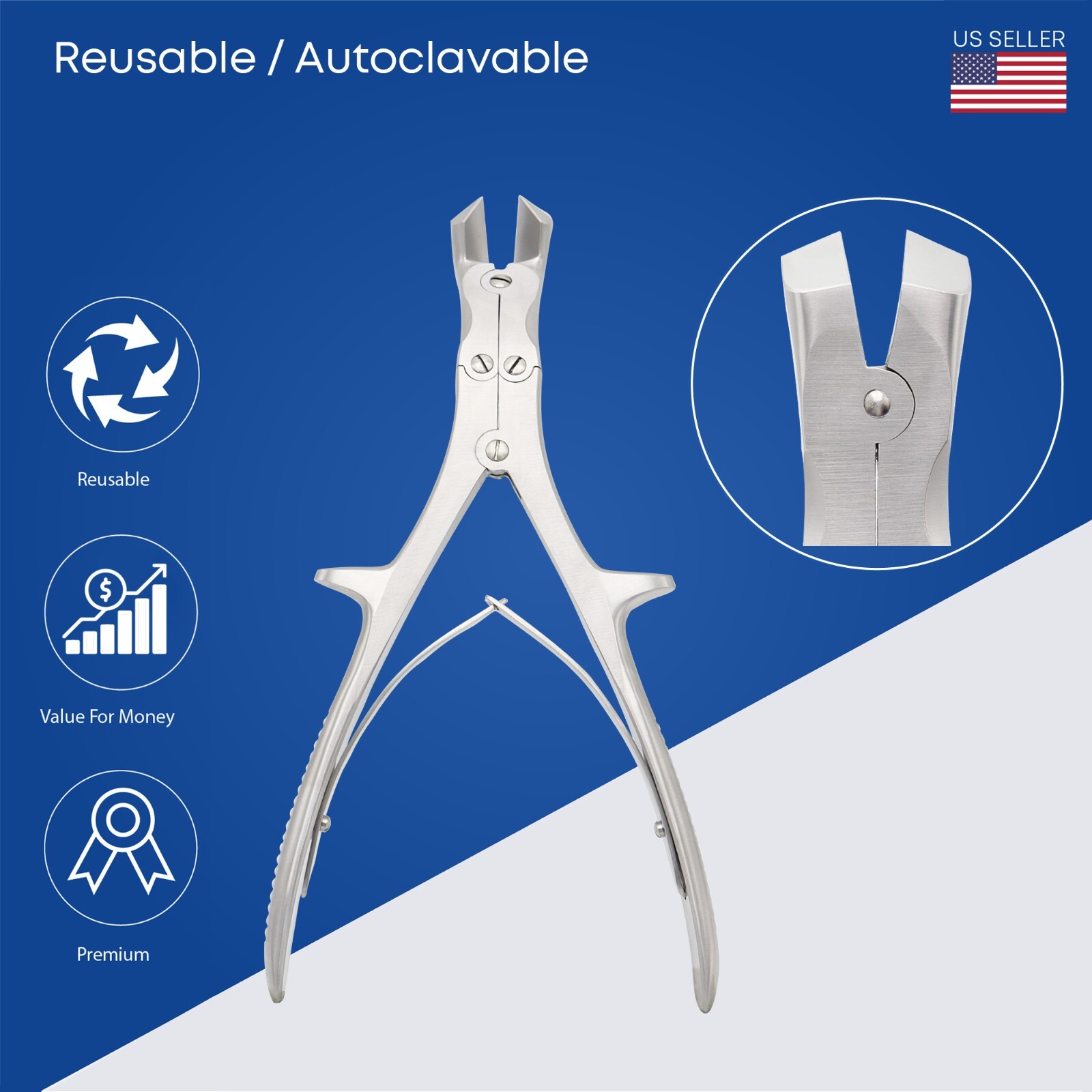 Stille Horsley Bone Cutting Forceps 25.5cm 45° Angled Orthopedic Instruments