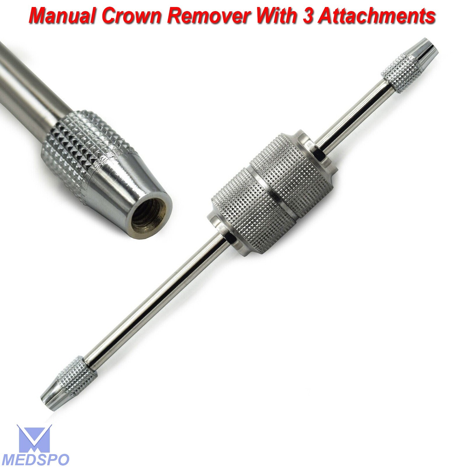 Orthodontic Crown Bridges Remover With 3 Attachments Manual Crown Remover Tools