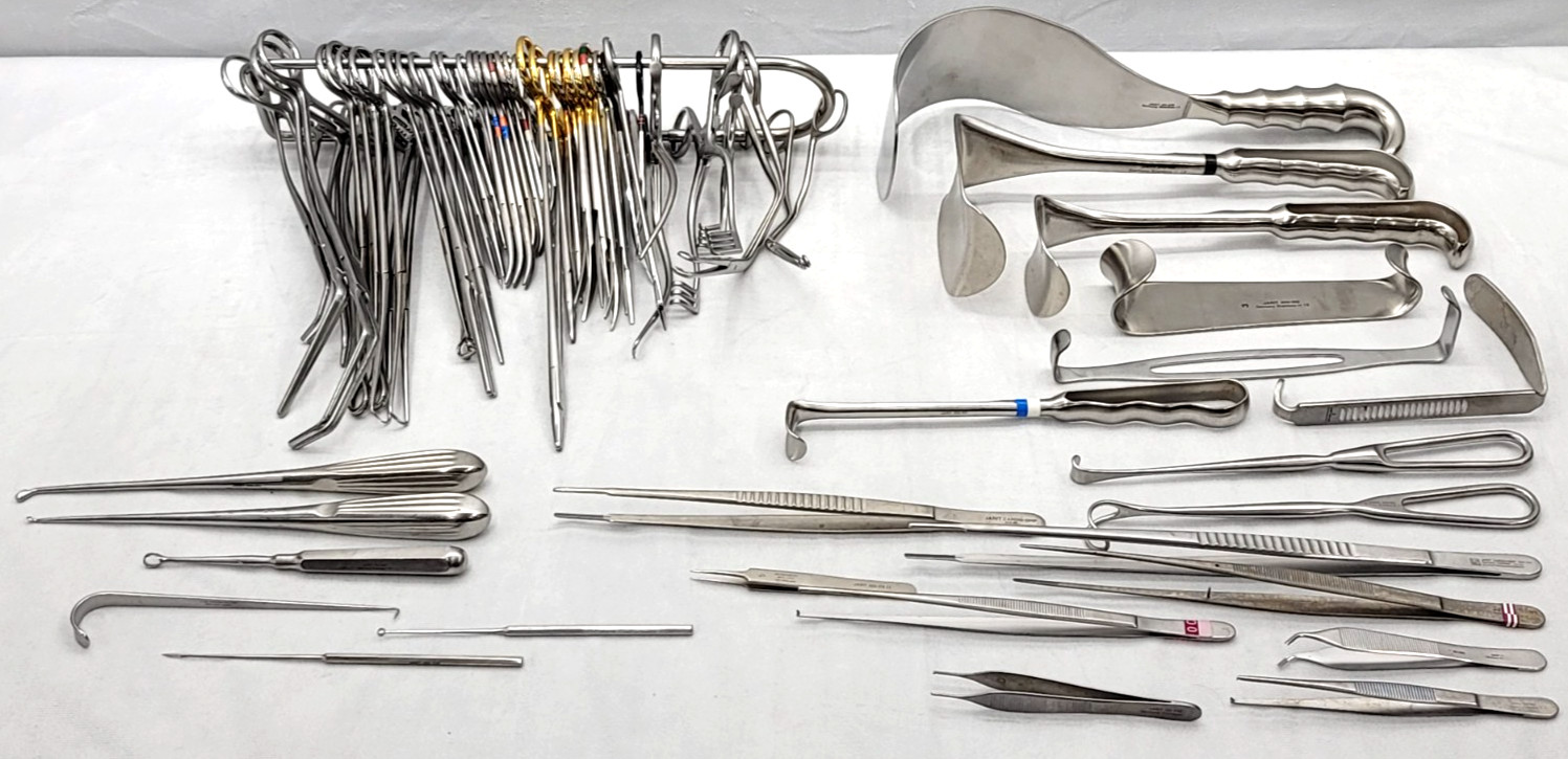 Bulk 62-Piece Jarit & Aesculap General Surgery Instruments