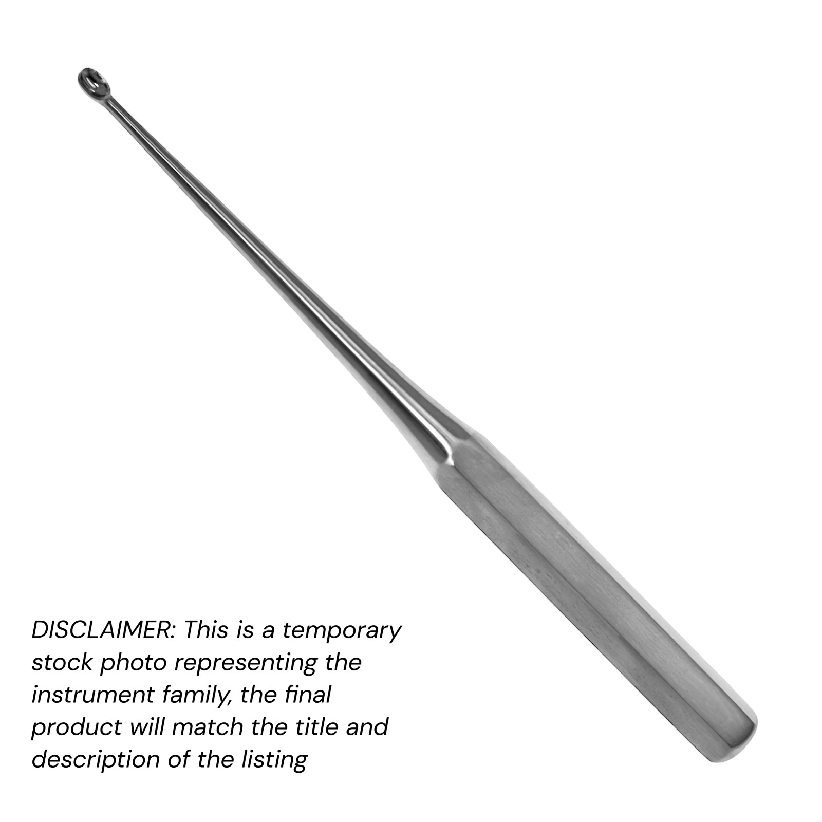 Brun Bone Curette 9″ Straight #3 (5.6 mm) Hex Handle Stainless Volaris Economy