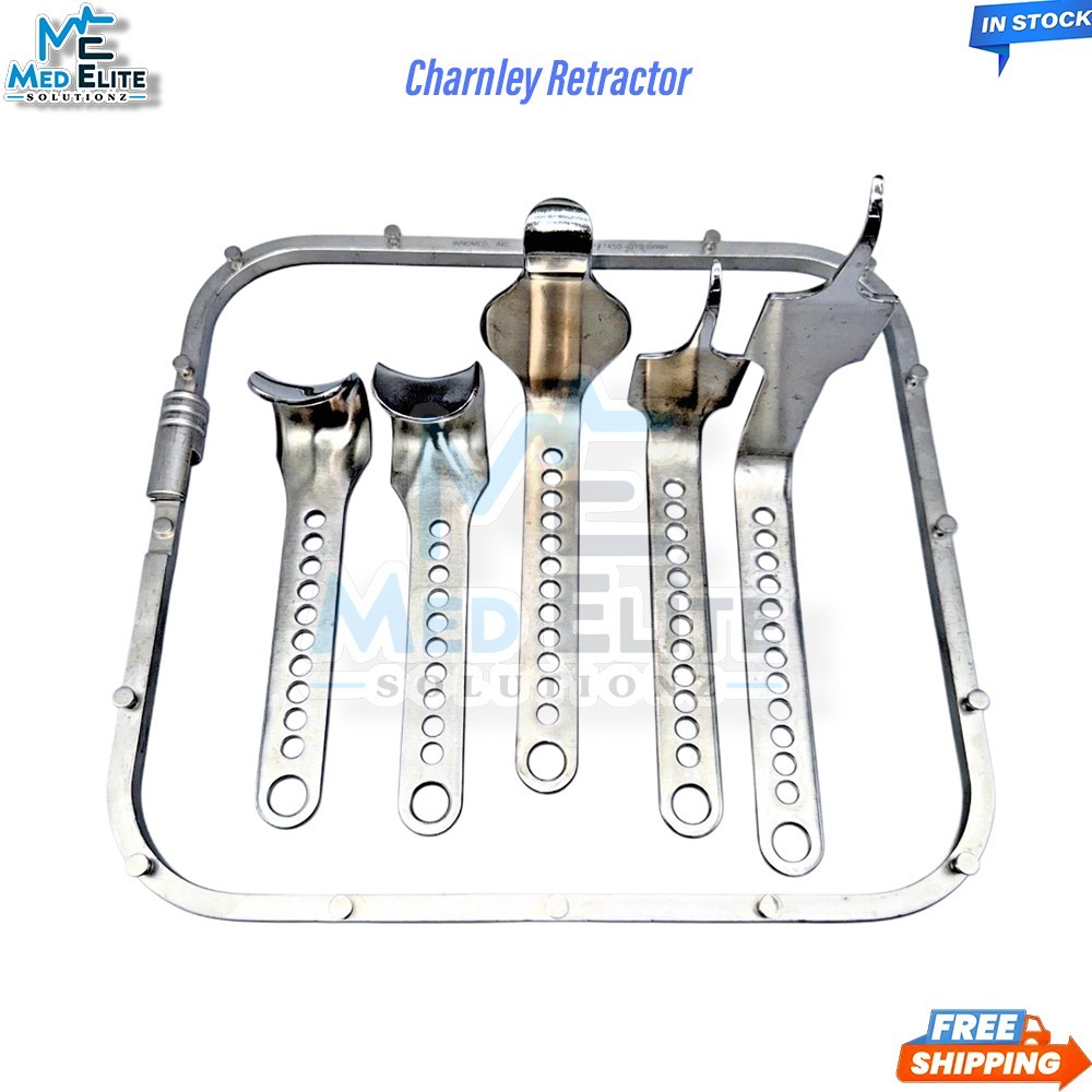 Innomed 7450-01D Charnley Retractor Set Square with 5 Retractor Blades 2
