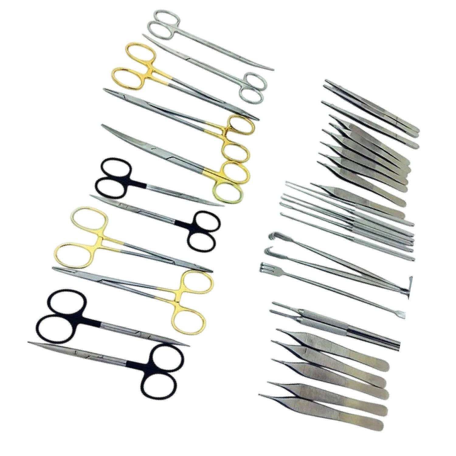 Plastic surgery basic set kit of general surgery instrument set of 37 pcs