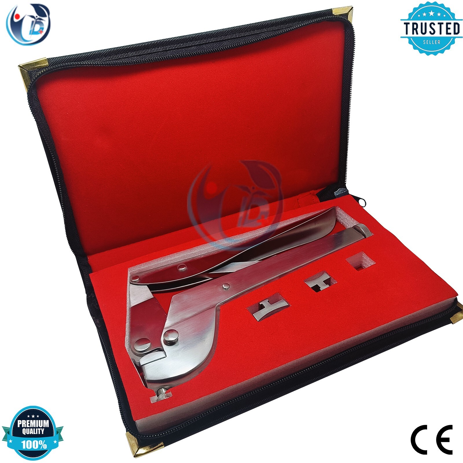 Plate Bending Pliers 10″ for straight plates 2 anvils with case