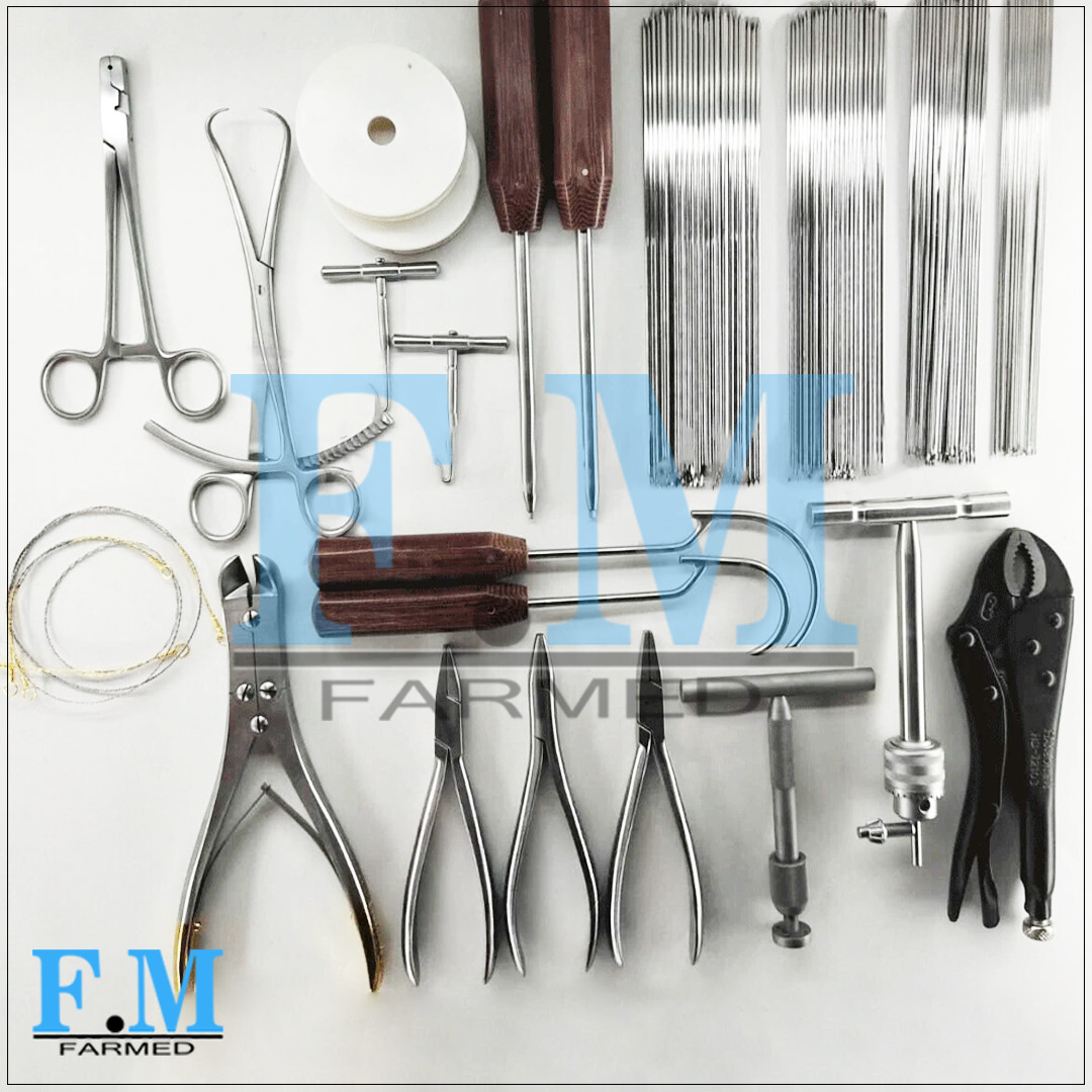K Wire Passer Forceps &Plier Screw Driver Surgical Orthopedic Instrument 220 Pcs