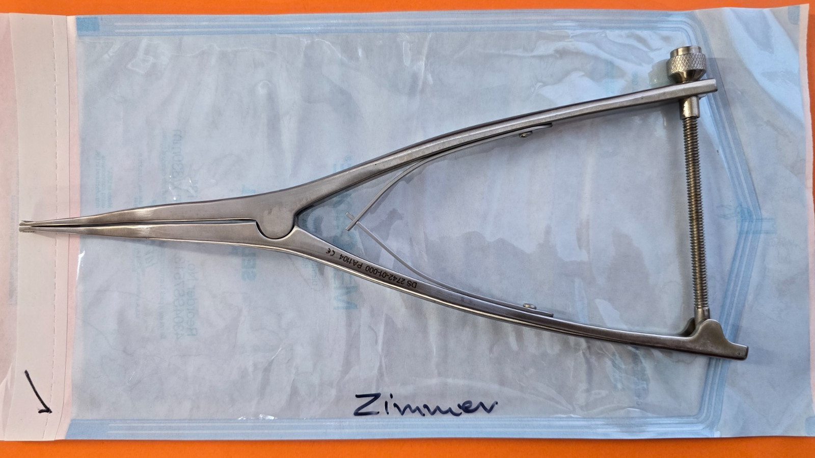 Zimmer Orthopedic Vertebral Curved Offset Spreader 11.5″