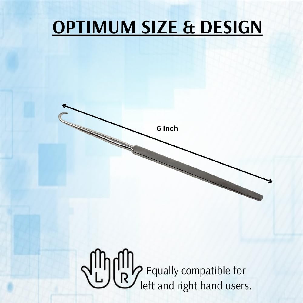 1 PCS Round Hook 6 Inch Length Laboratory Instrument Stainless Steel Tool