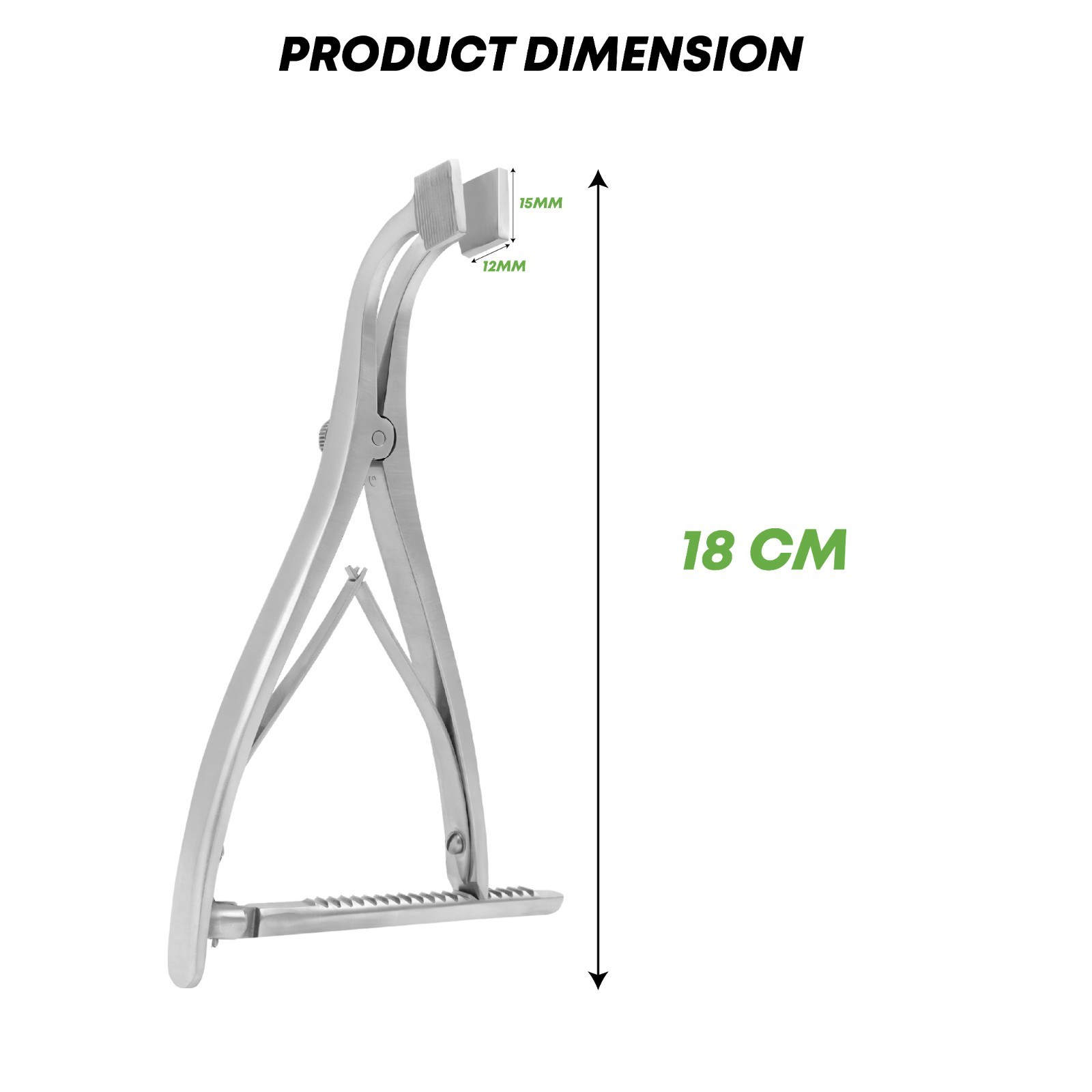 Calcaneal Spreader Grooved Pads 15 x 12 mm Stainless Steel Orthopedic Instrument