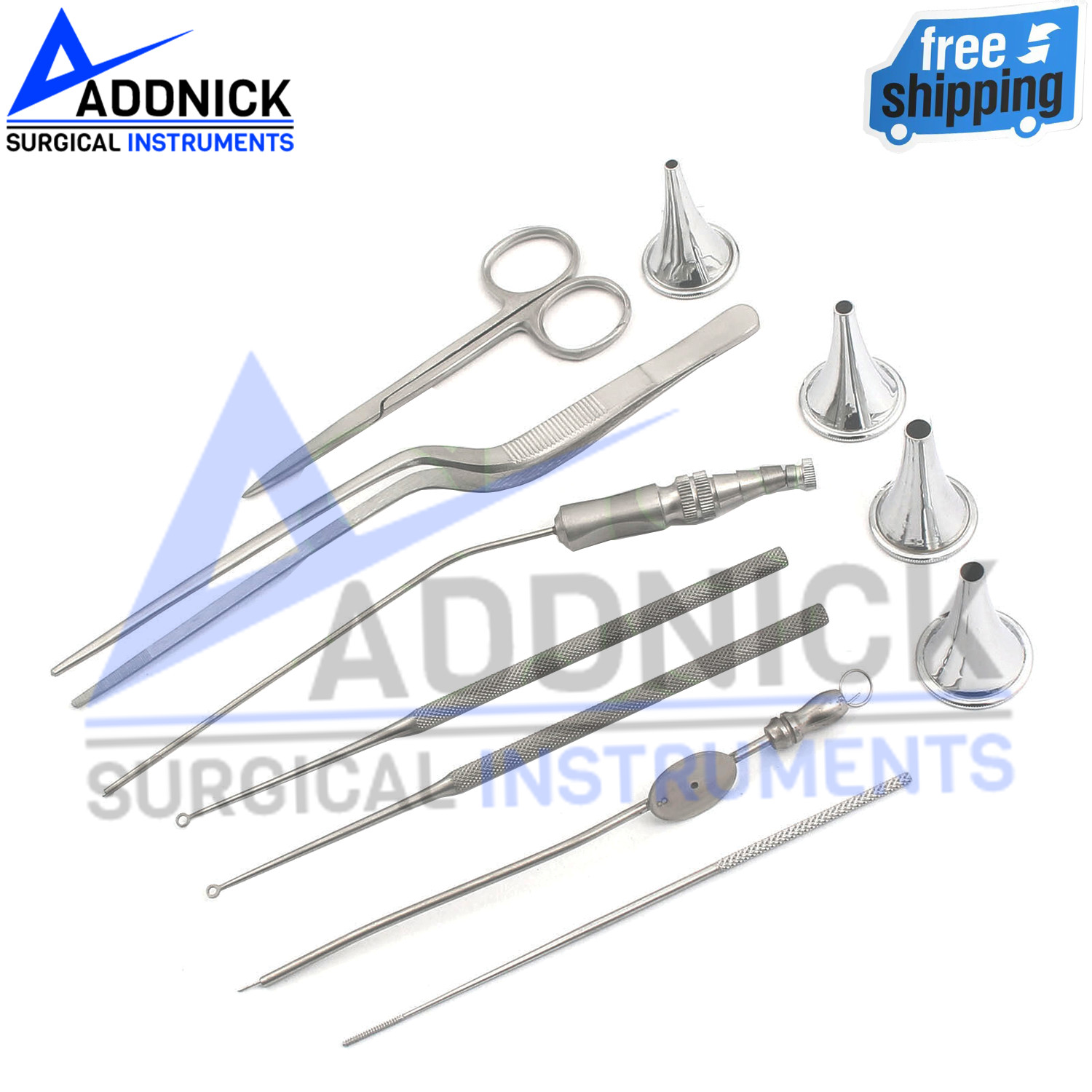 11 Pieces Basic Myringotomy ENT Surgical Instruments