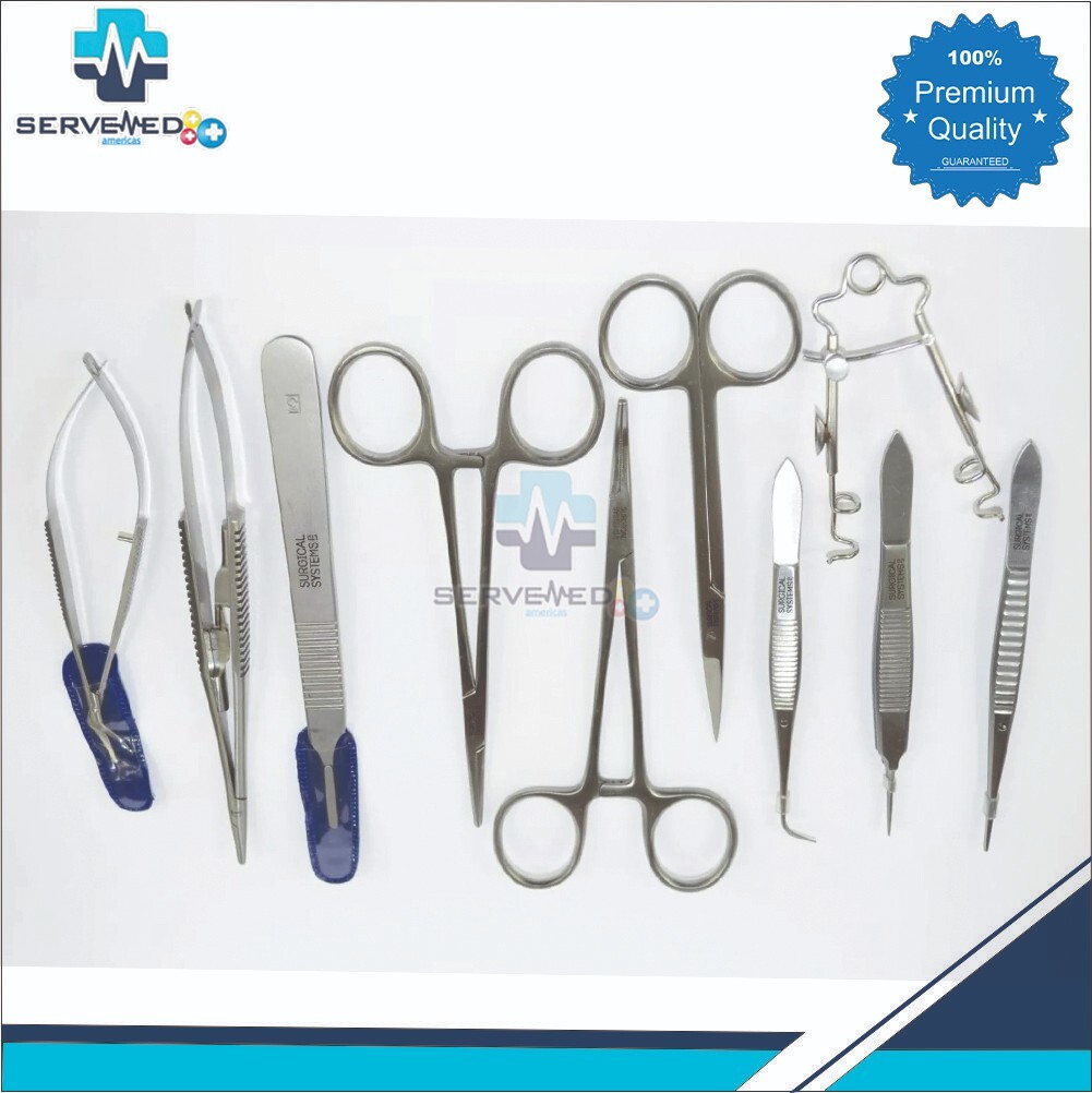 Vet Ophthalmic / Eye Instrument Kit In High Quality Instruments A+