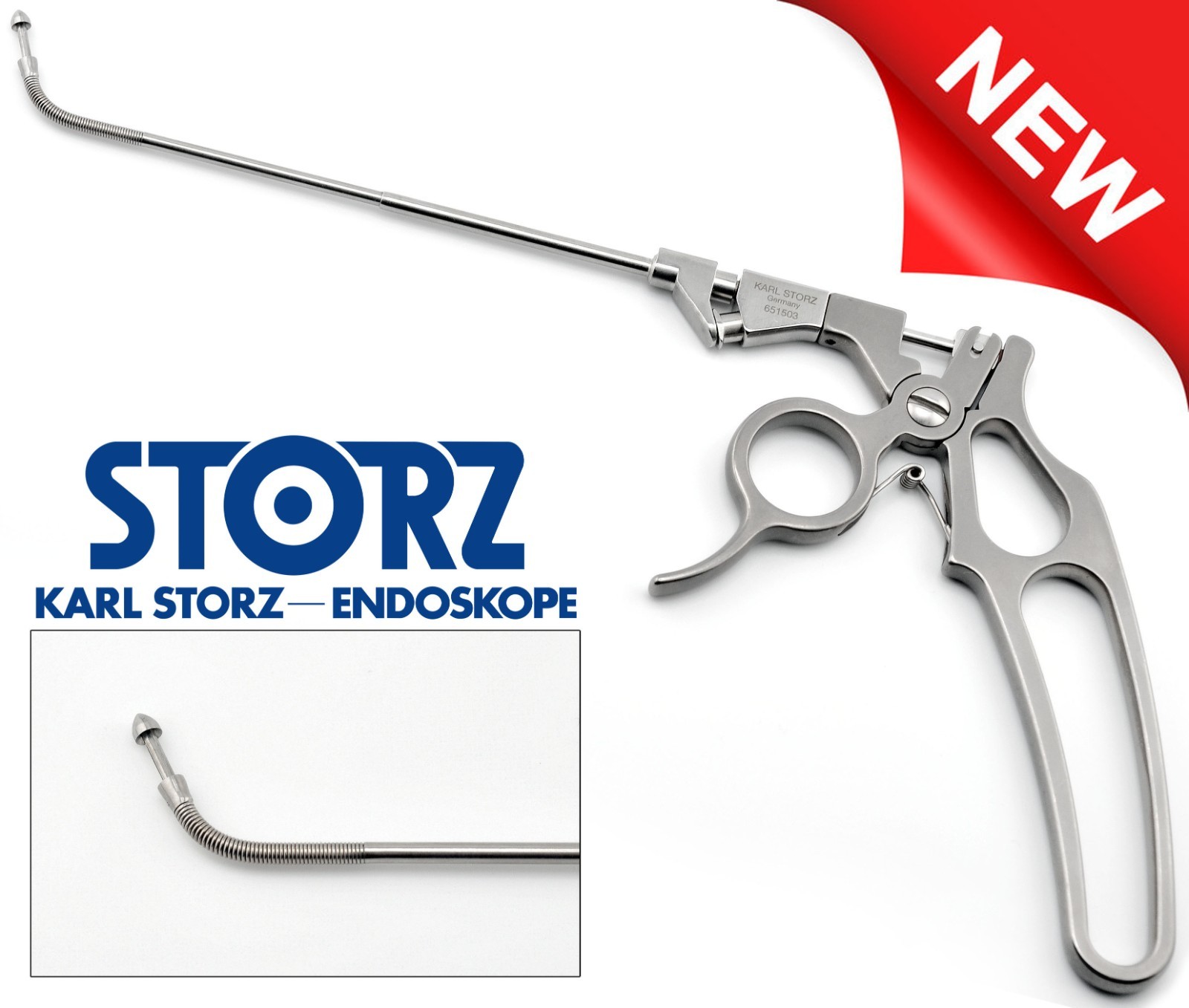 KARL STORZ 651503 HOSEMANN Frontal Sinus Nasal Recess Punch Circular Cutting 8″