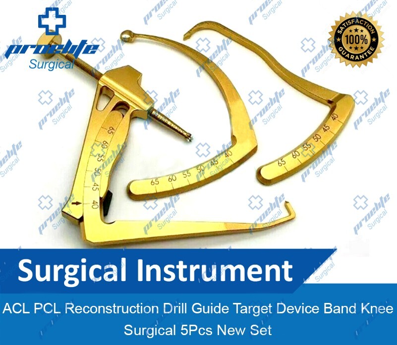 ACL PCL Reconstruction Drill Guide Target Device Band Knee Surgical 5Pcs New Set