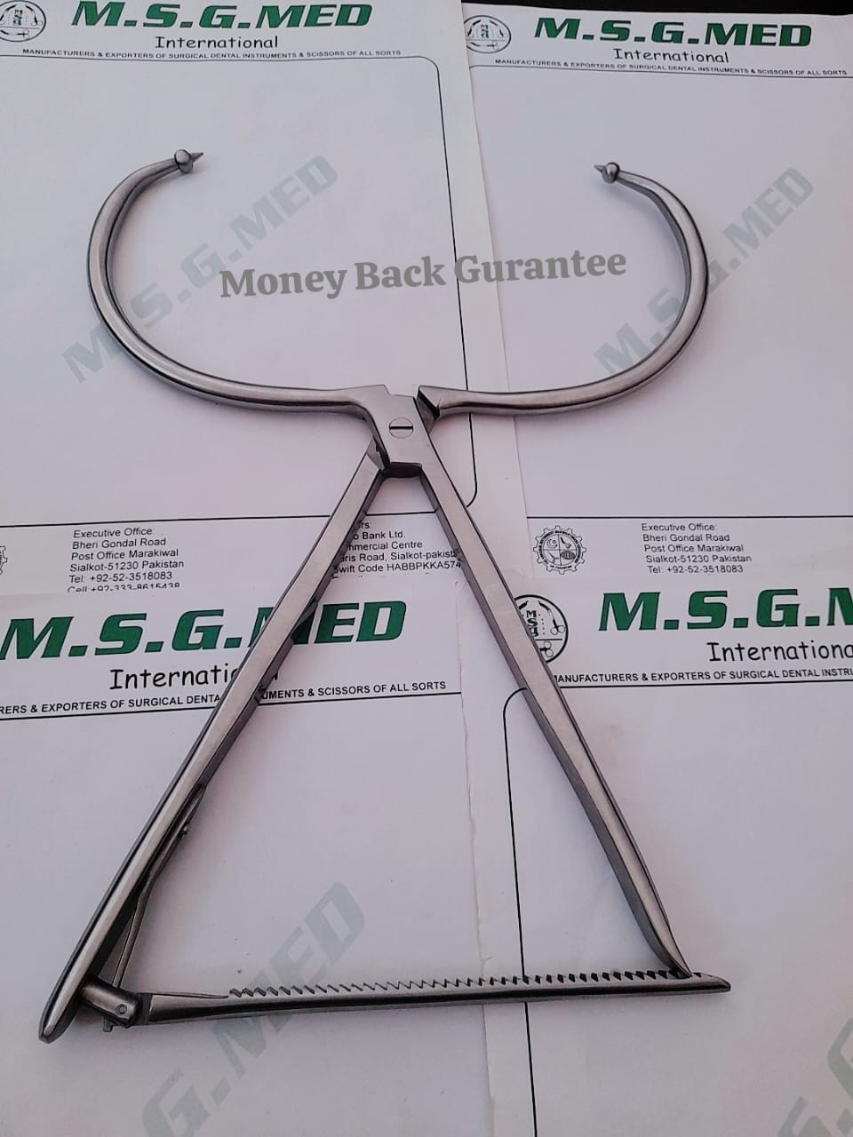 Orthopedic Bone Reduction Forceps Clamps with Ball Point X Large Stainless
