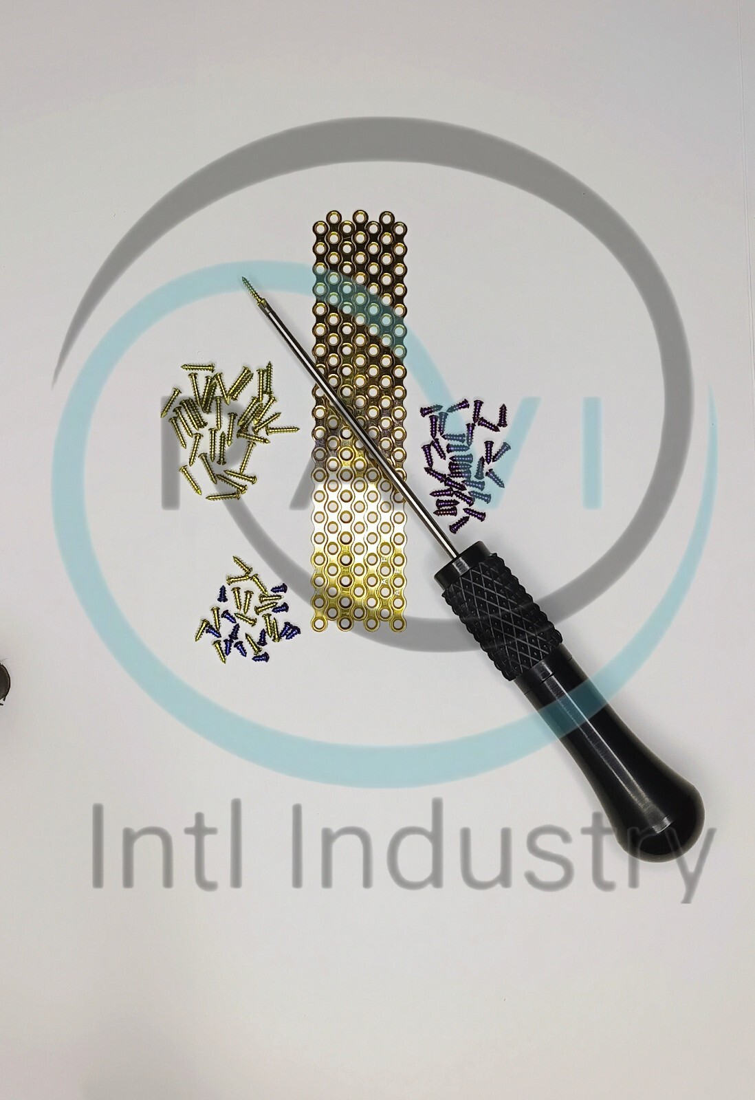 2.0mm Maxillofacial Mini Plates 10 Plates & 80 Pcs Titanium Screws & Screwdriver