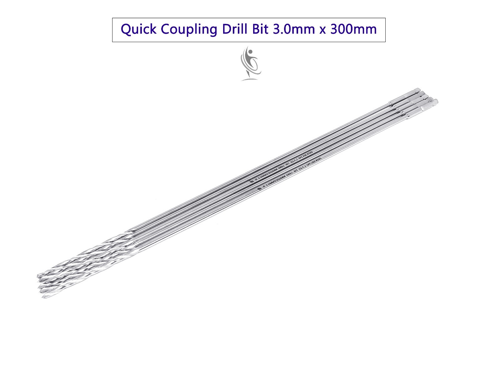 Quick Coupling Drill Bit 3.0mm x 300mm lot of 10 pcs Veterinary Instrument