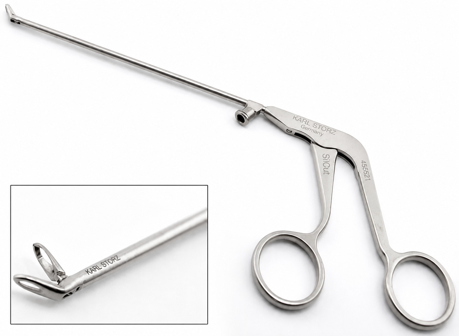 KARL STORZ 456521 SilCut ENT Nasal Endoscopy Cutting Grasping Forceps 45° Up