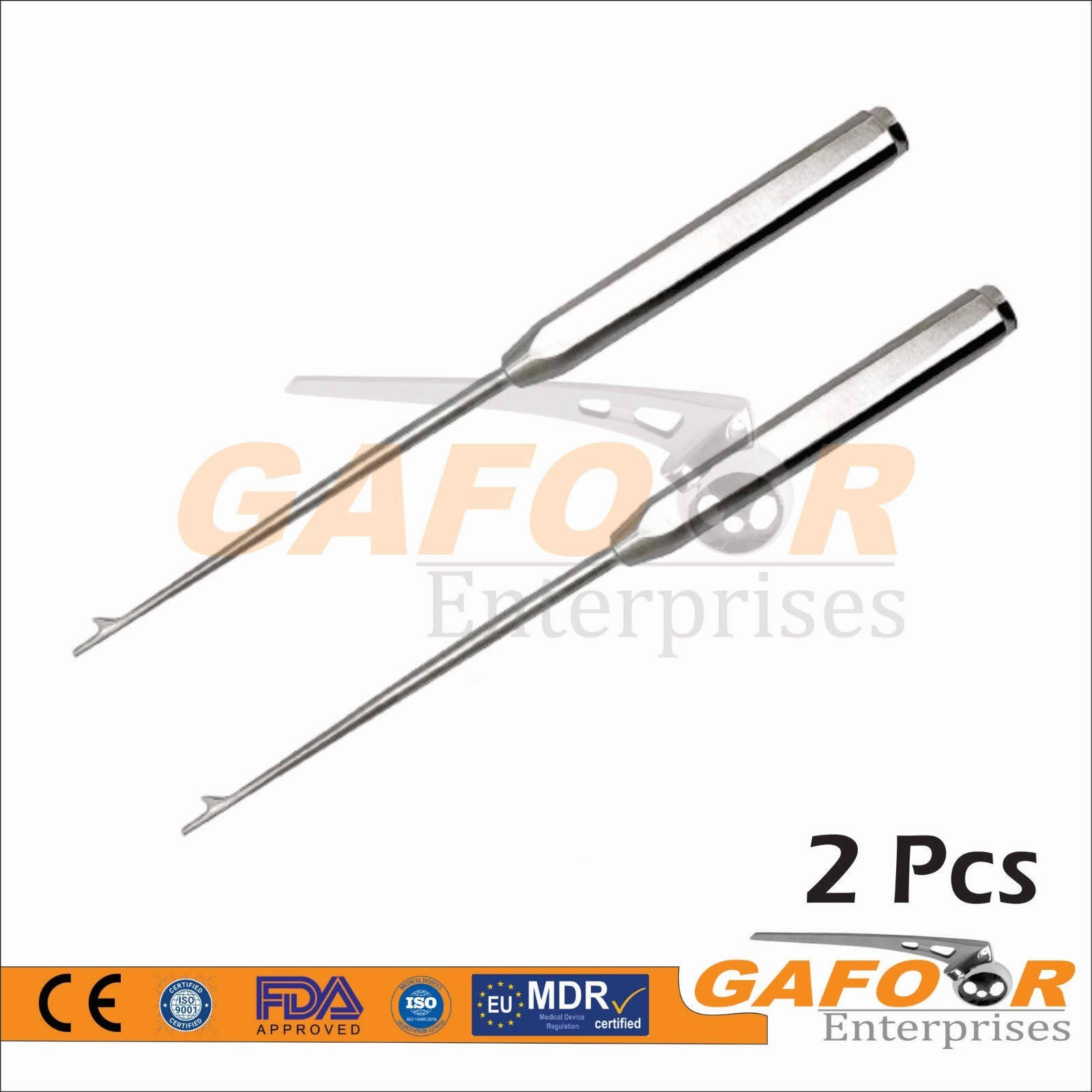 Tunnel Notcher 25 cm – 10″ Knee Impactor Orthopedic Surgical Instrument 2 Pcs