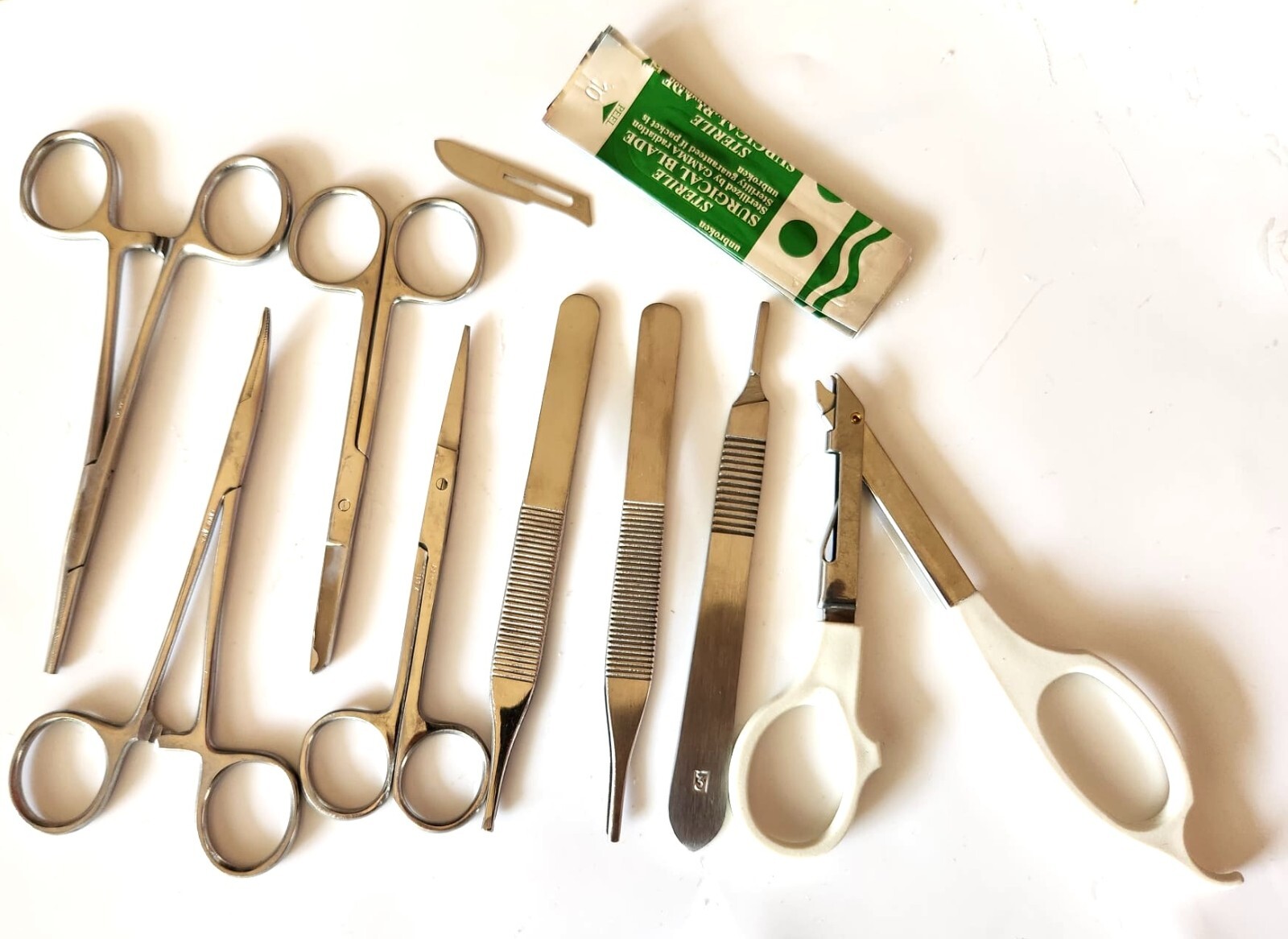 8 Pcs Suture Laceration Medical Student Surgical Instruments Set Kit + Blade #10