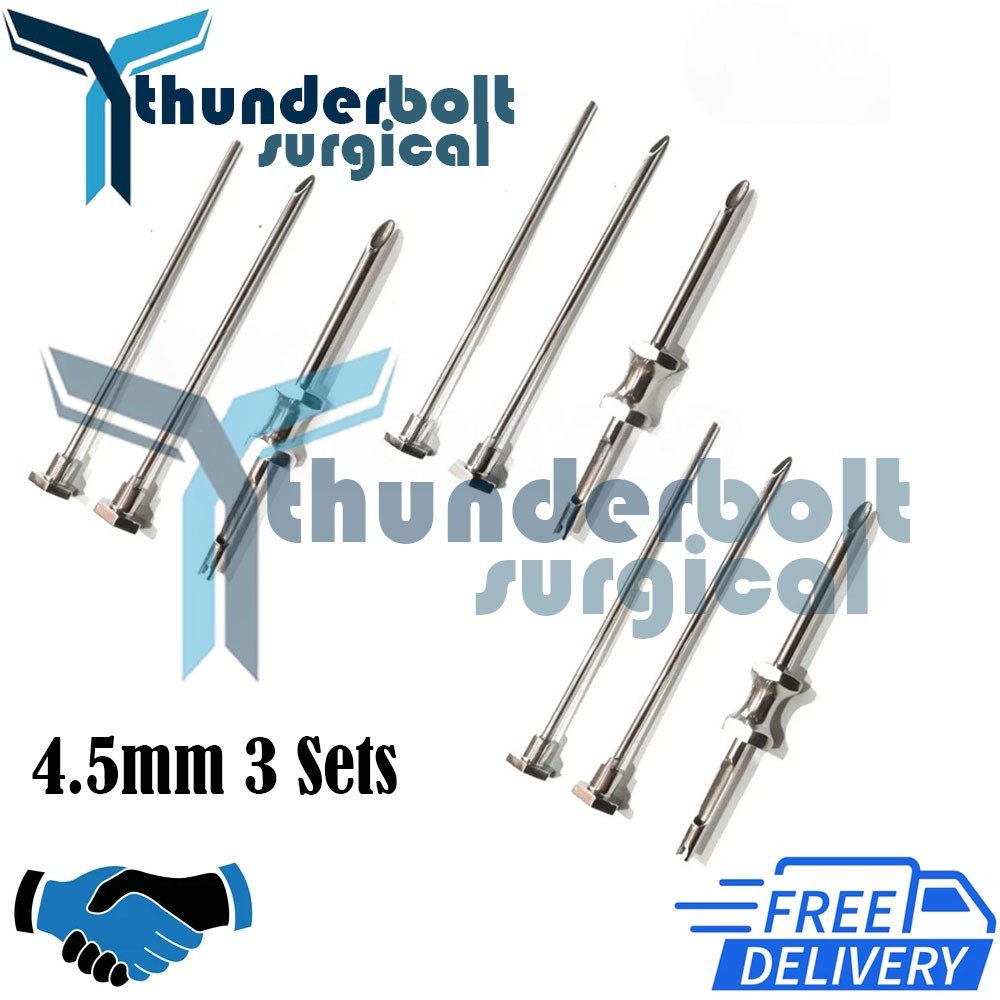 HRT Trocar 4.5 mm 3 Sets Hormone Replacement Pellet Insertion Kit